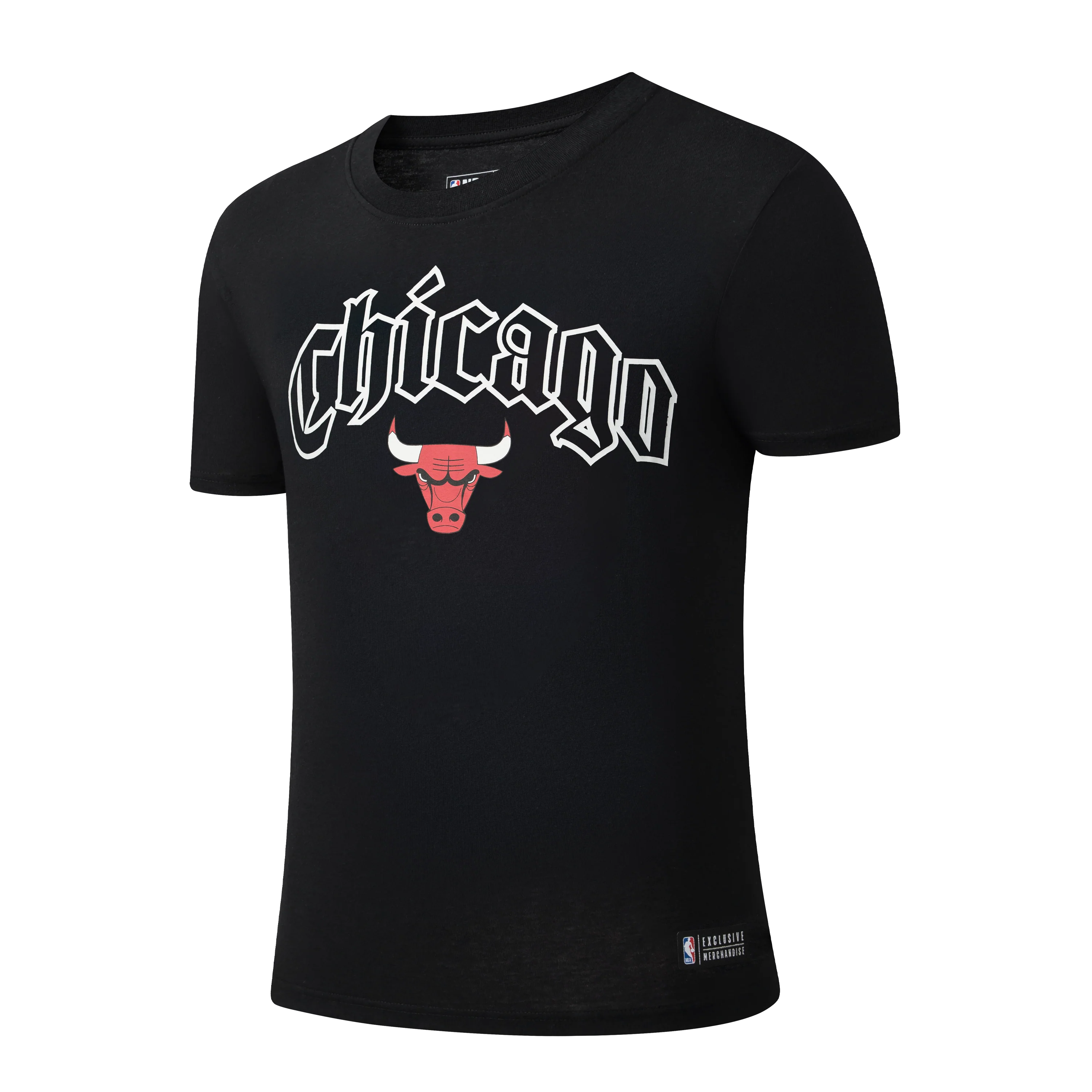NBA Front Arch Print Regular Fit T-Shirt - Chicago Bulls