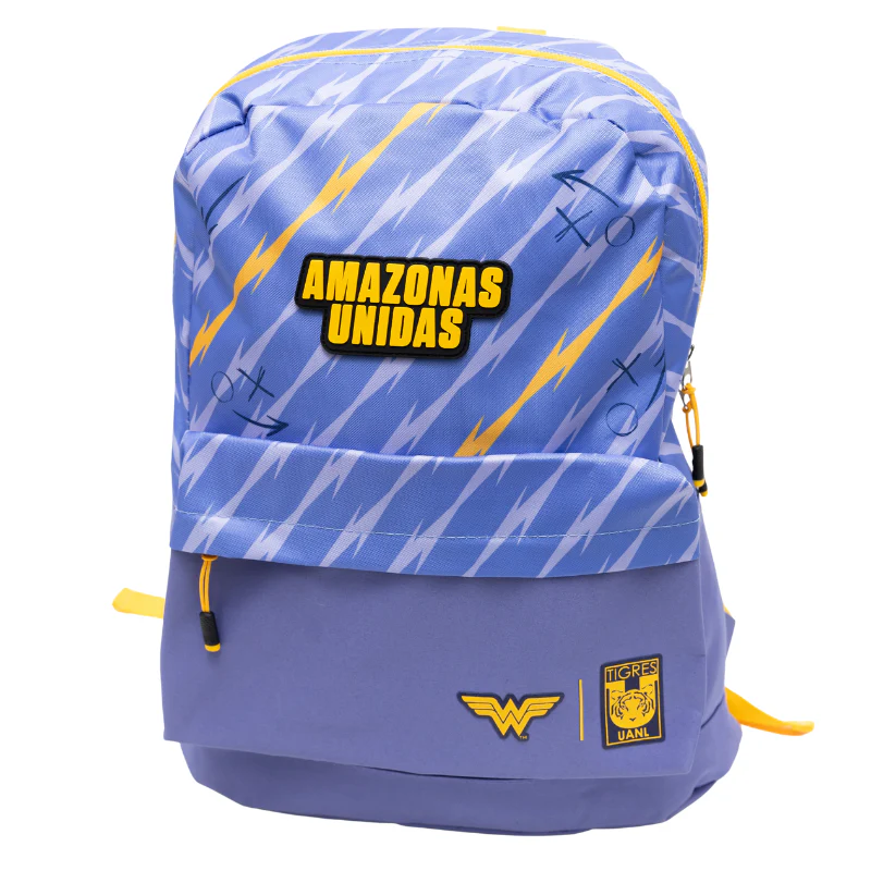 MOCHILA WONDER WOMAN X TIGRES LILA