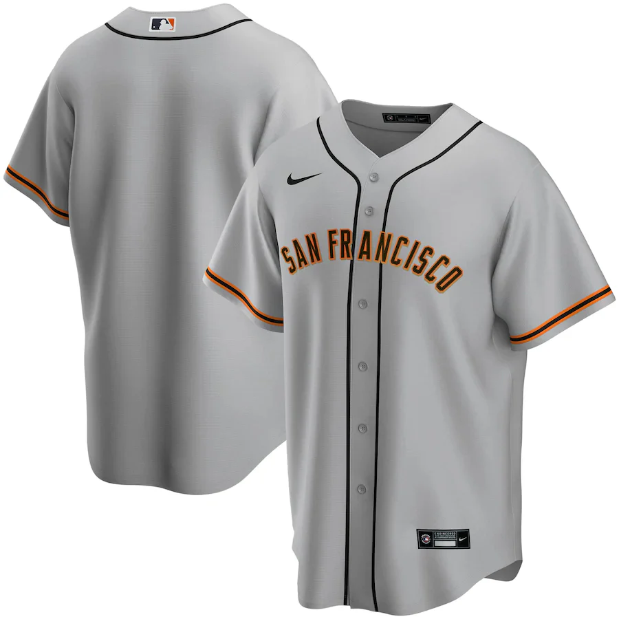 Nike Men's San Francisco Giants Nike Gray Road 2020 Replica Team Jersey