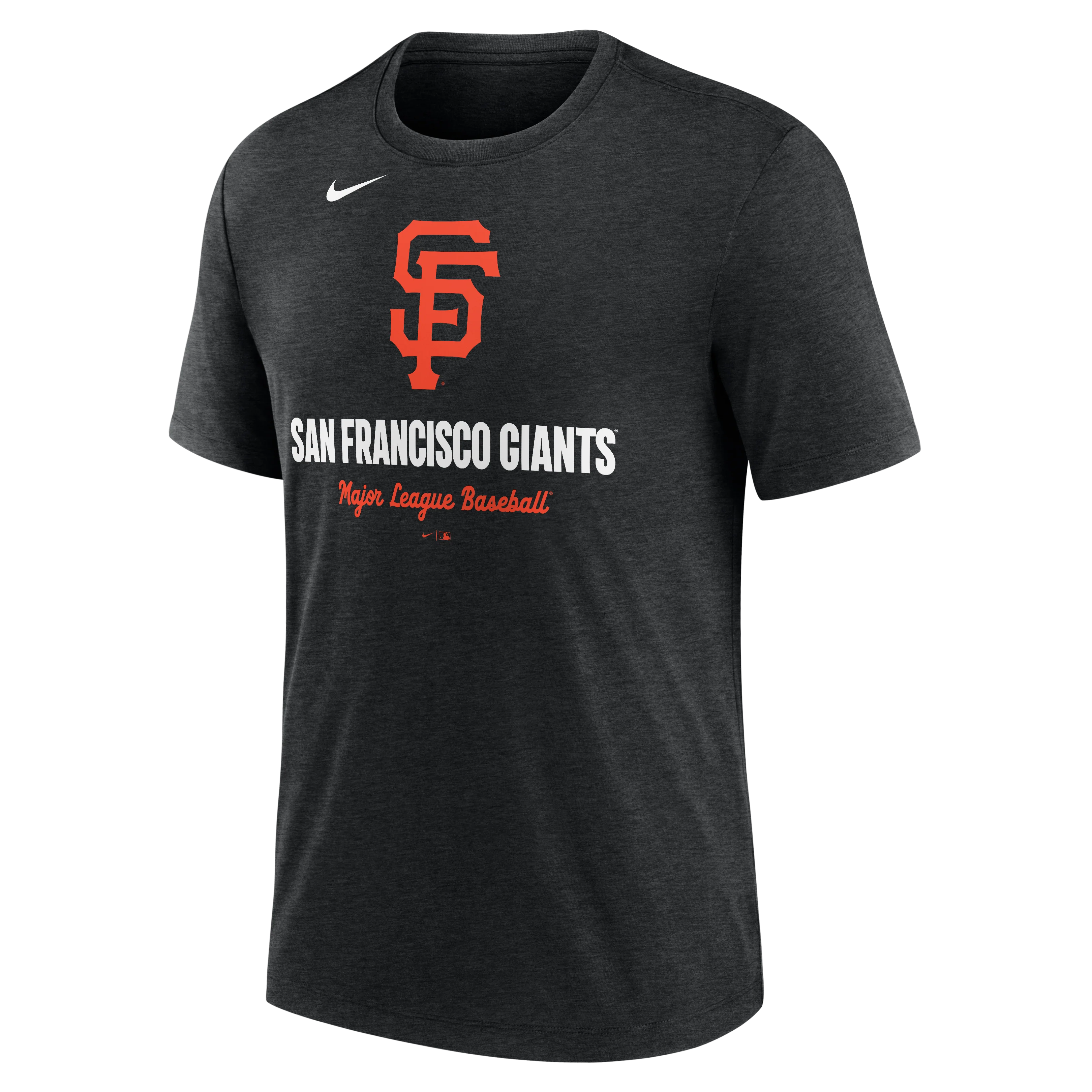 Nike San Francisco Giants MLB Logo Tri-Blend T-Shirt- Gray