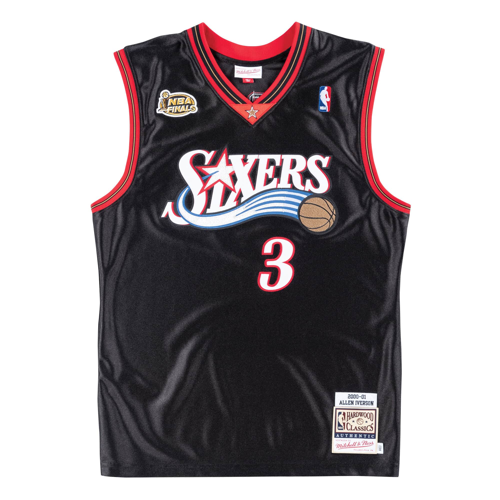 Authentic Jersey Philadelphia 76ers Road Finals 2000-01 Allen Iverson