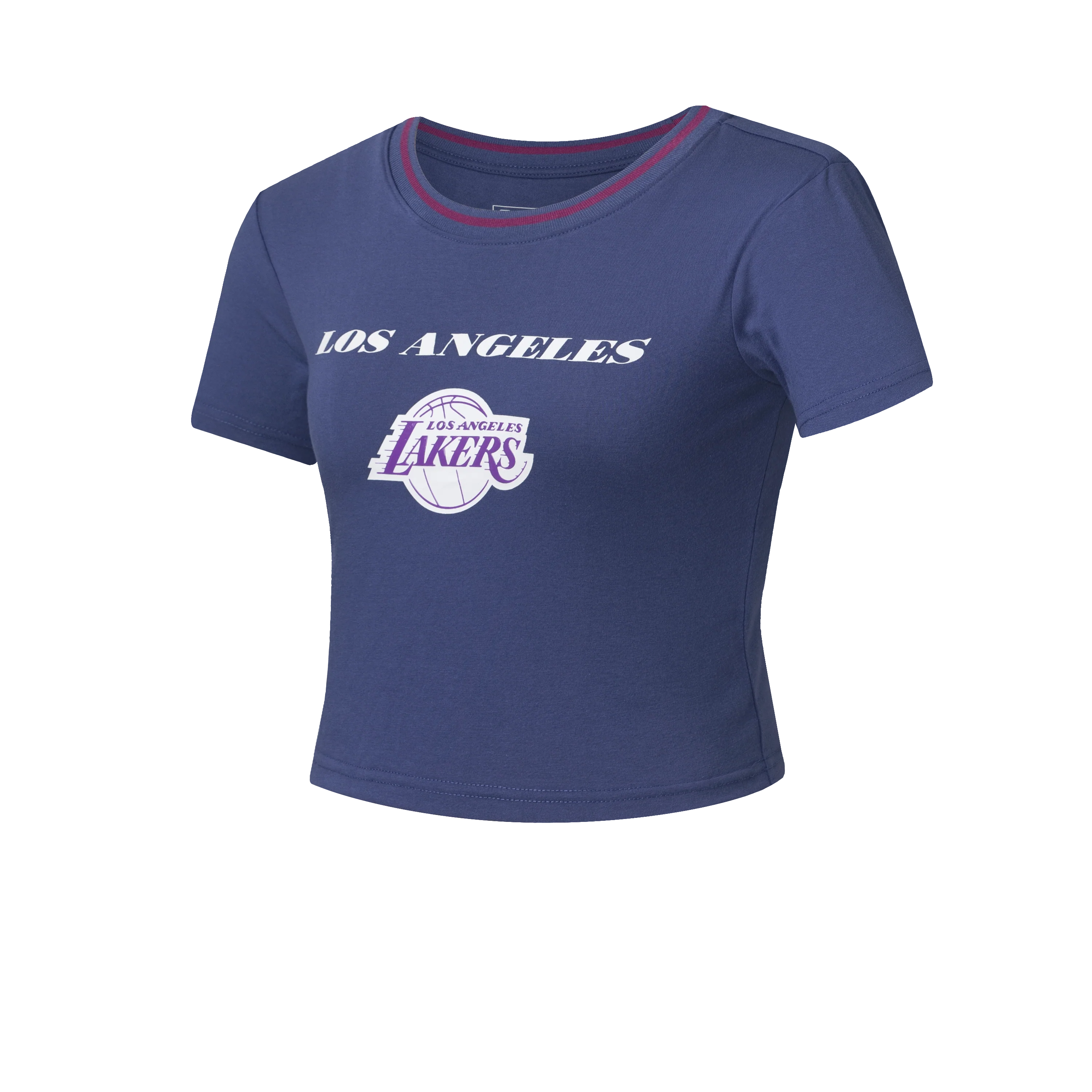 NBA WORDMARK FRONT PRINT CROP TOP SLIM FIT - Lakers