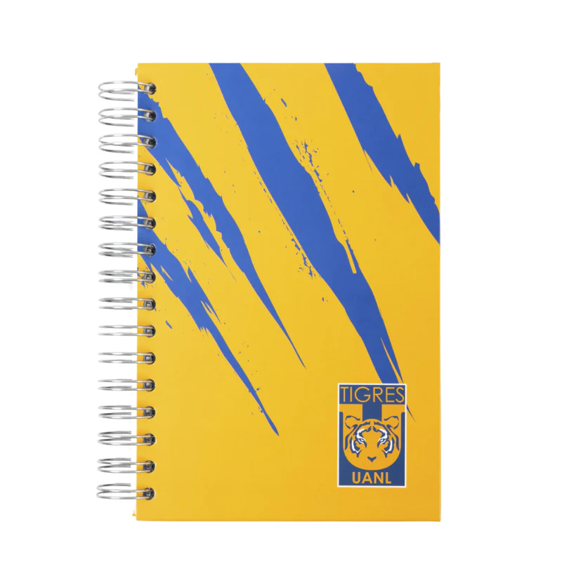 LIBRETA AMARILLA GARRA TIGRES CHICA