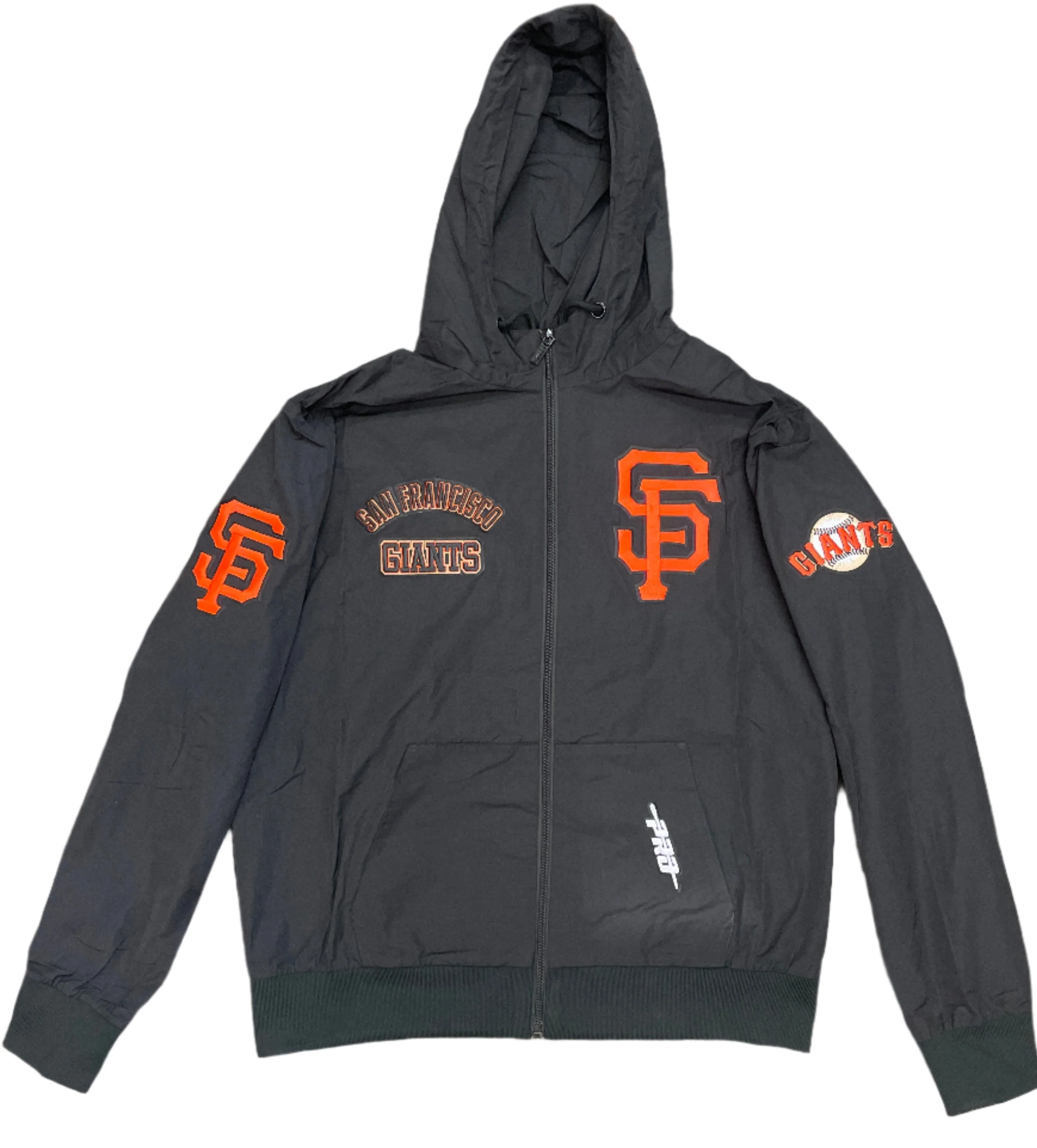 Pro Standard Men's San Francisco Giants Hybrid Woven Jacket-Black