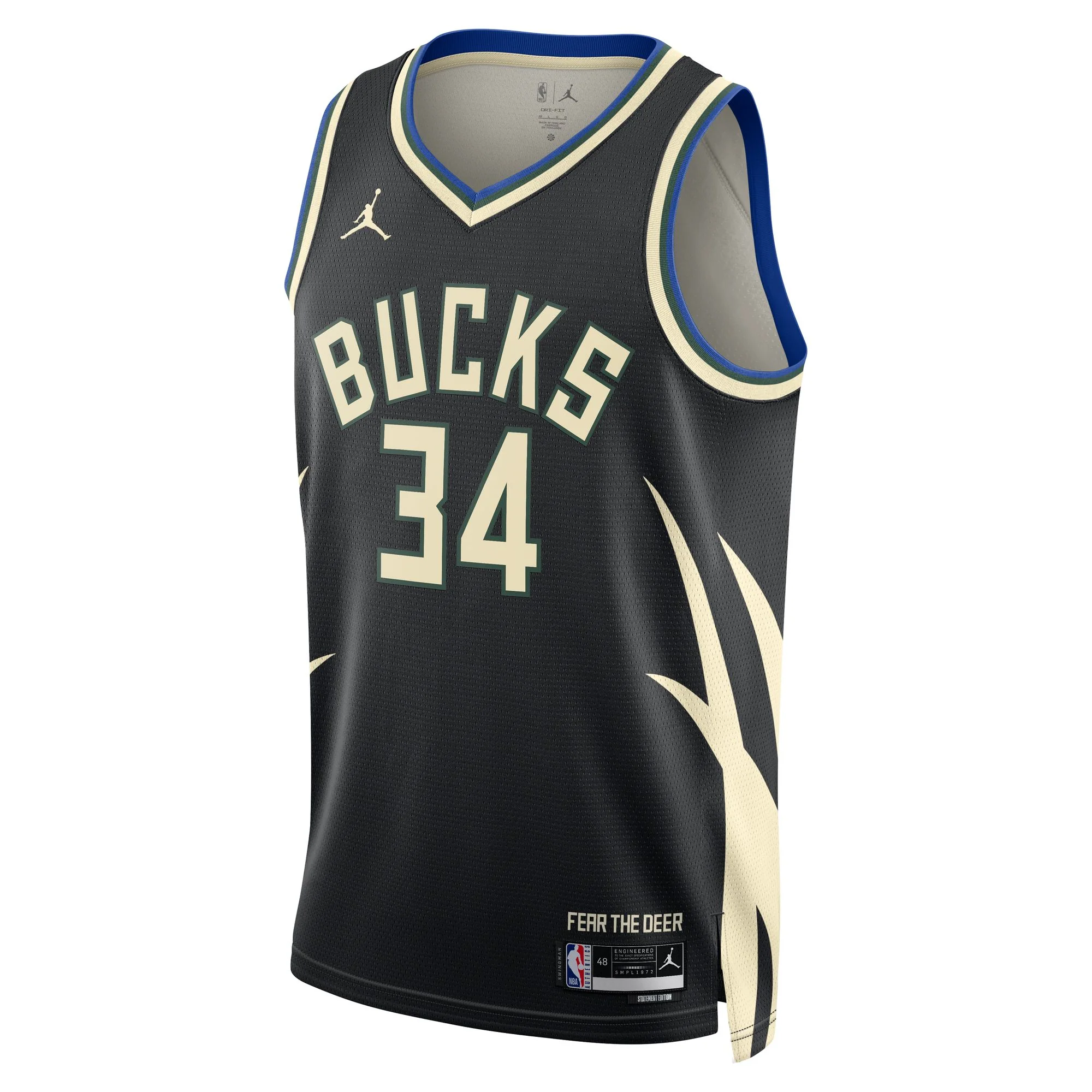 Giannis Antetokounmpo Milwaukee Bucks Statement Edition Jordan Dri-FIT NBA Swingman Jersey