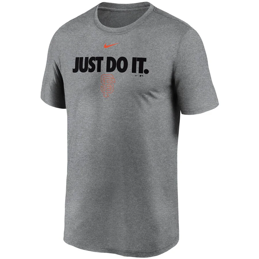 Nike Men's San Francisco Giants Team Just Do It Legend Performance T-Shirt-Gray