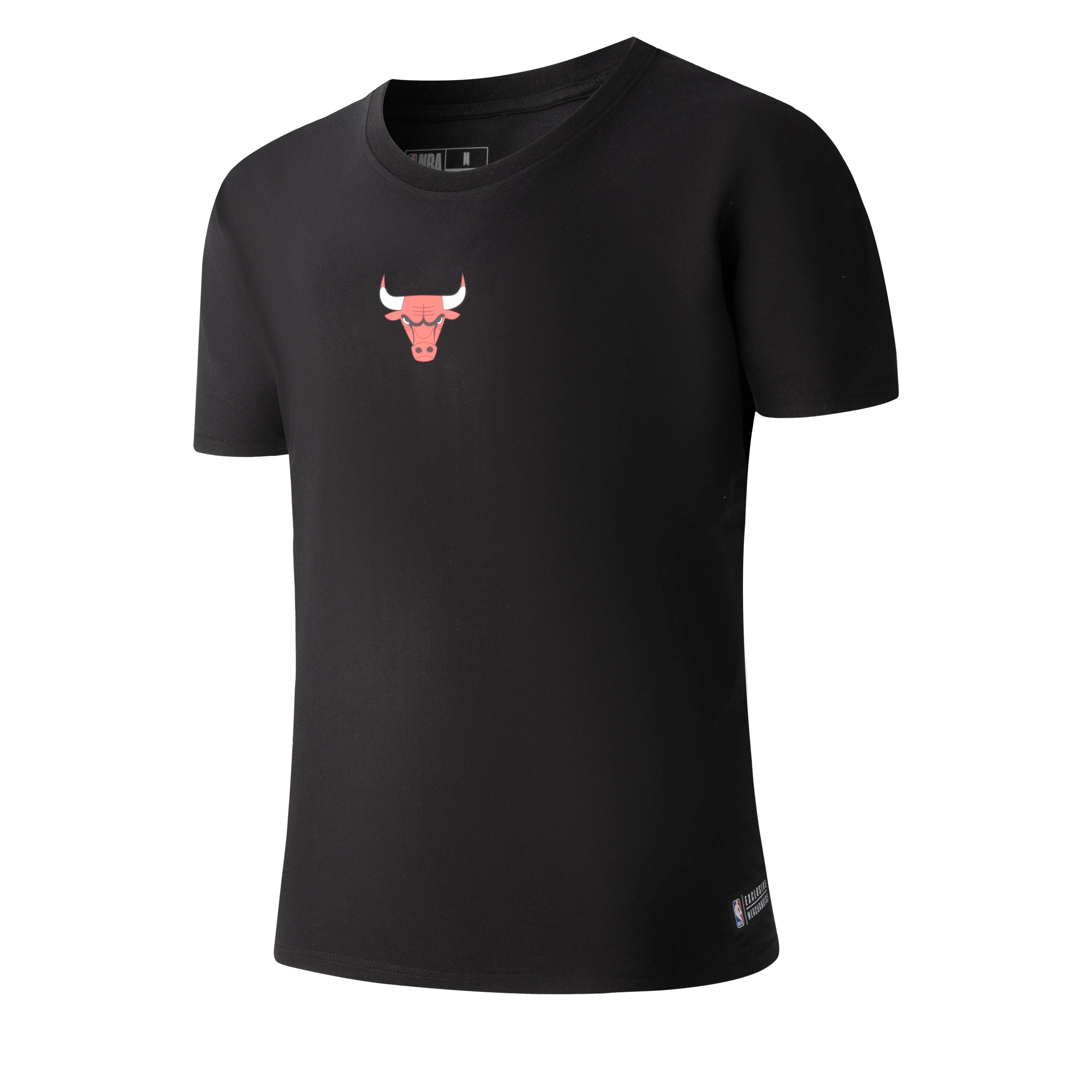 NBA Back Team Print Loose Fit Two Seam T-Shirt - Bulls