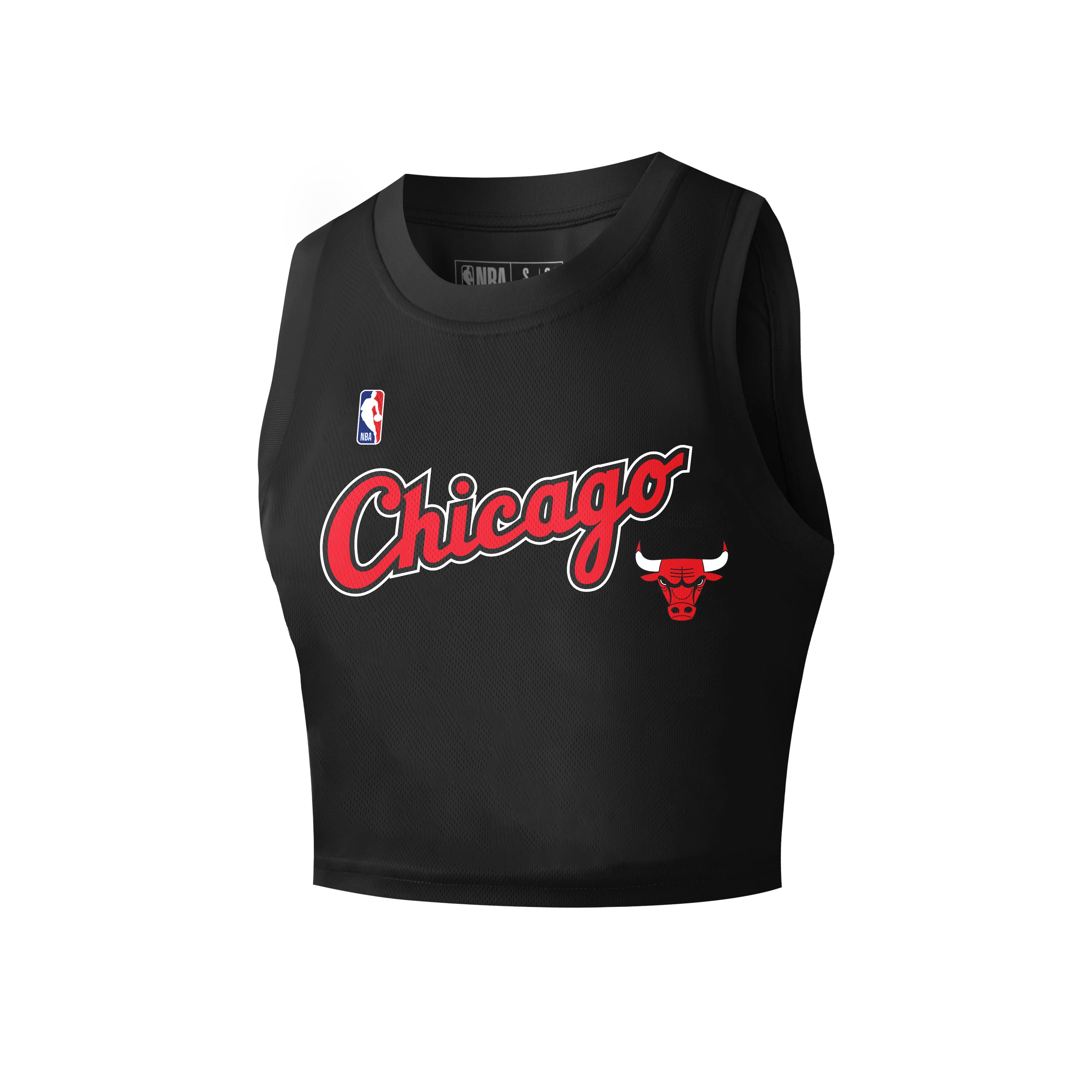 NBA Team Print Cropped Tank - BULLS