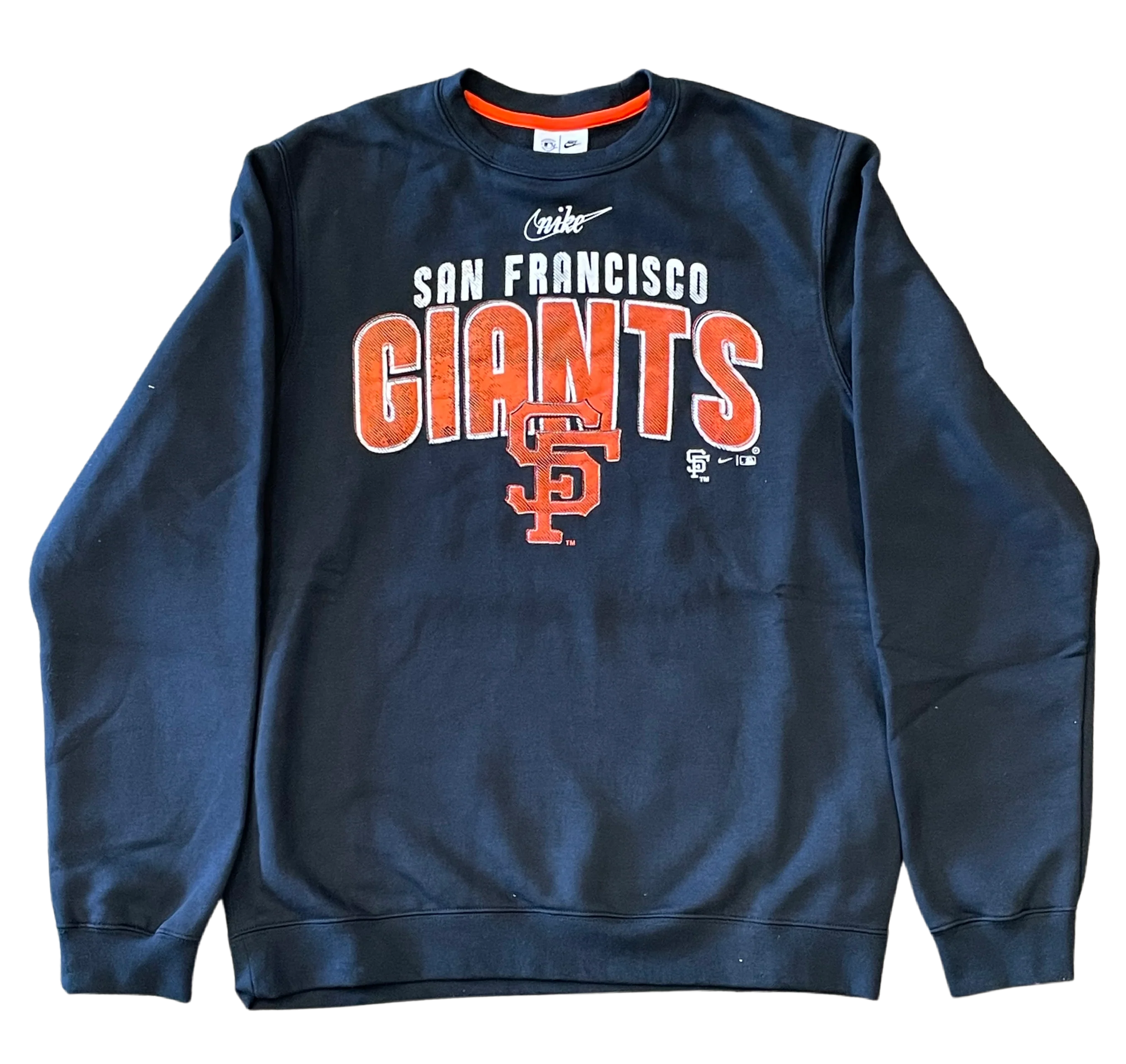 Nike Men's San Francisco Giants Pullover Crew Sweatshirt Black