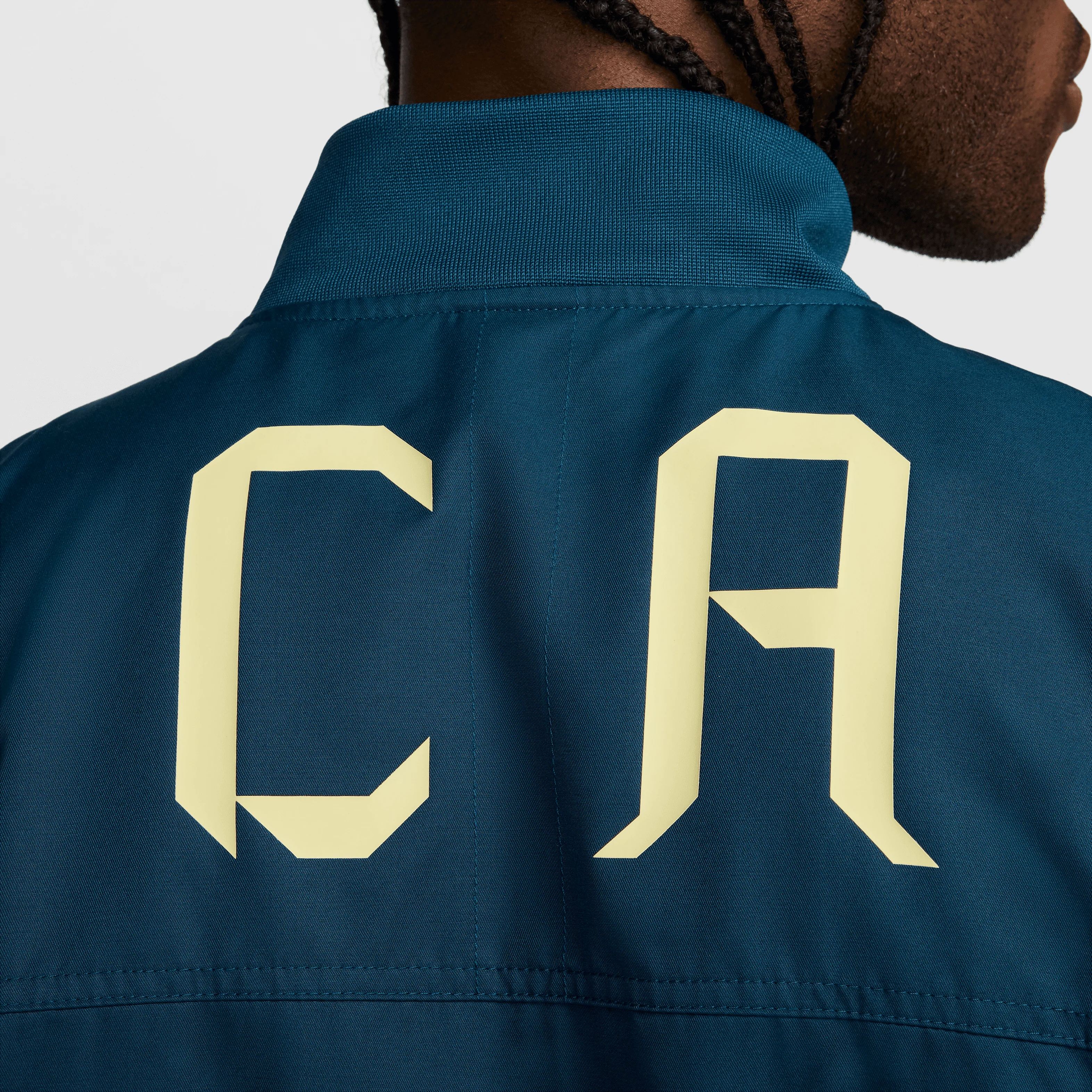 Nike Men's Club América Soccer Woven Unlined Bomber Jacket - Navy