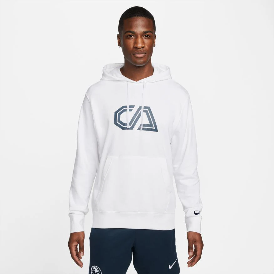 Nike Men's Club América French Terry Soccer Hoodie-White