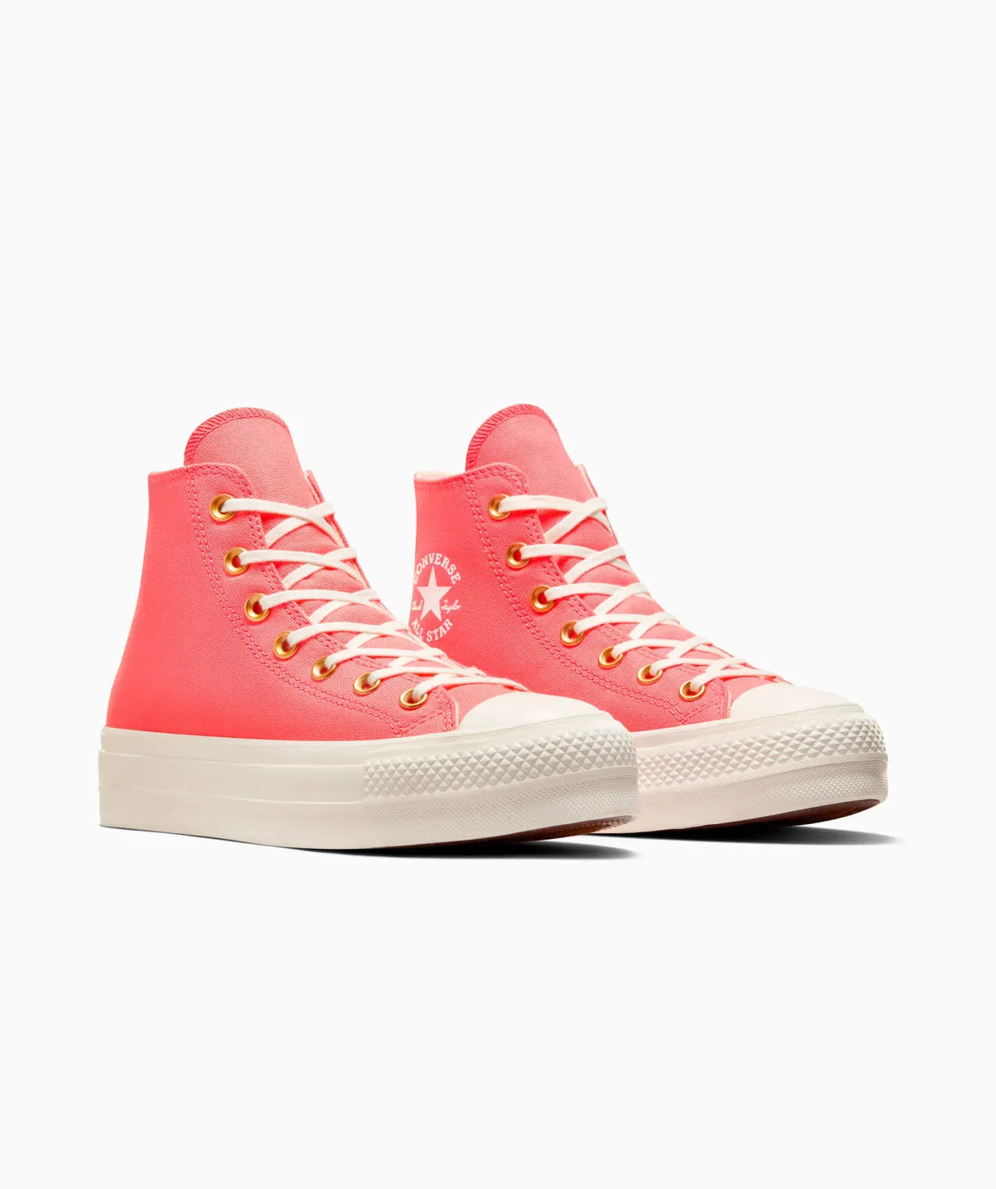 Tenis Converse de Plataforma Ctas Lift Naranja en Bota de Lona para Mujer