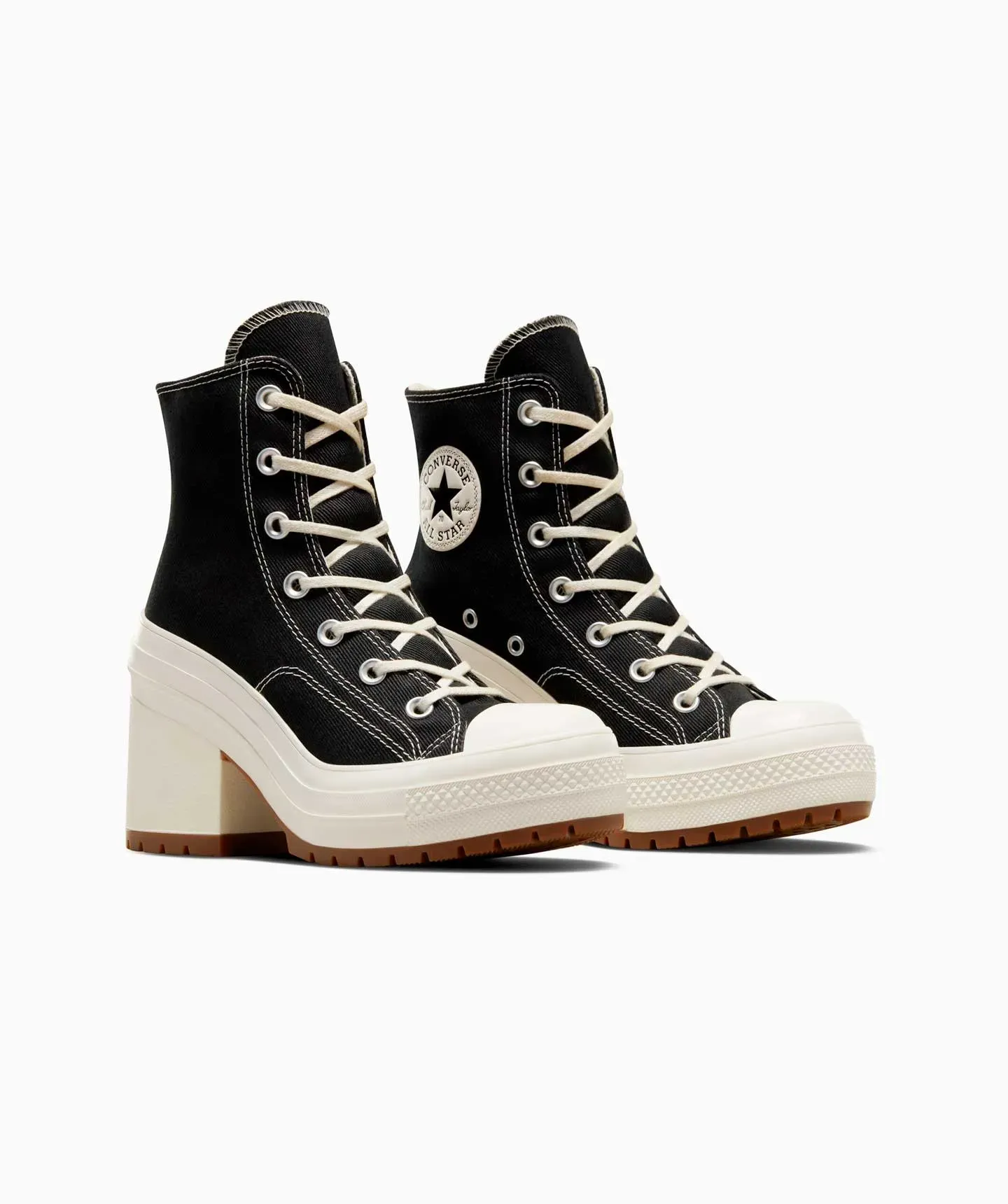 Tenis Converse Chuck Taylor De Luxe Heel Negros en Bota de Lona para Mujer
