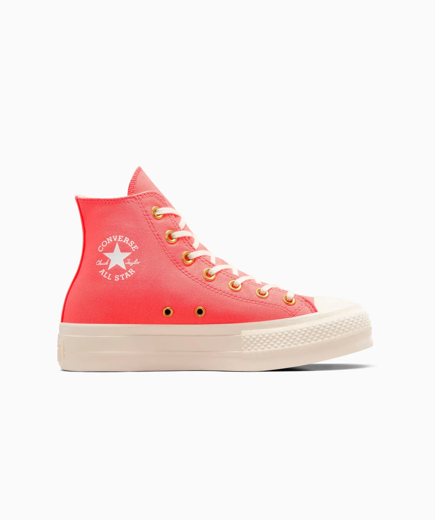 Tenis Converse de Plataforma Ctas Lift Naranja en Bota de Lona para Mujer