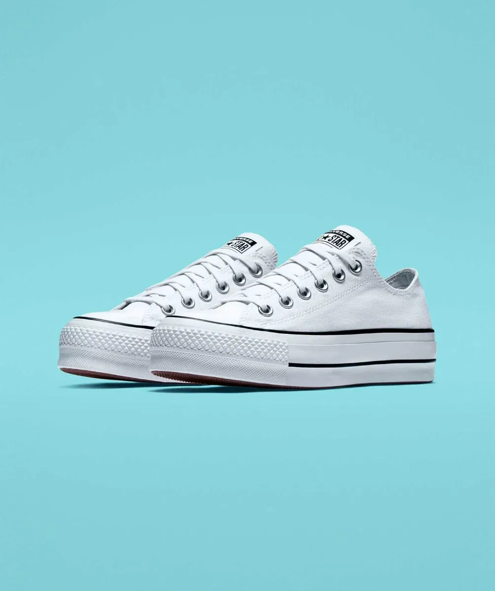 Tenis Converse de Plataforma Lift Blancos en Choclo de Lona para Mujer