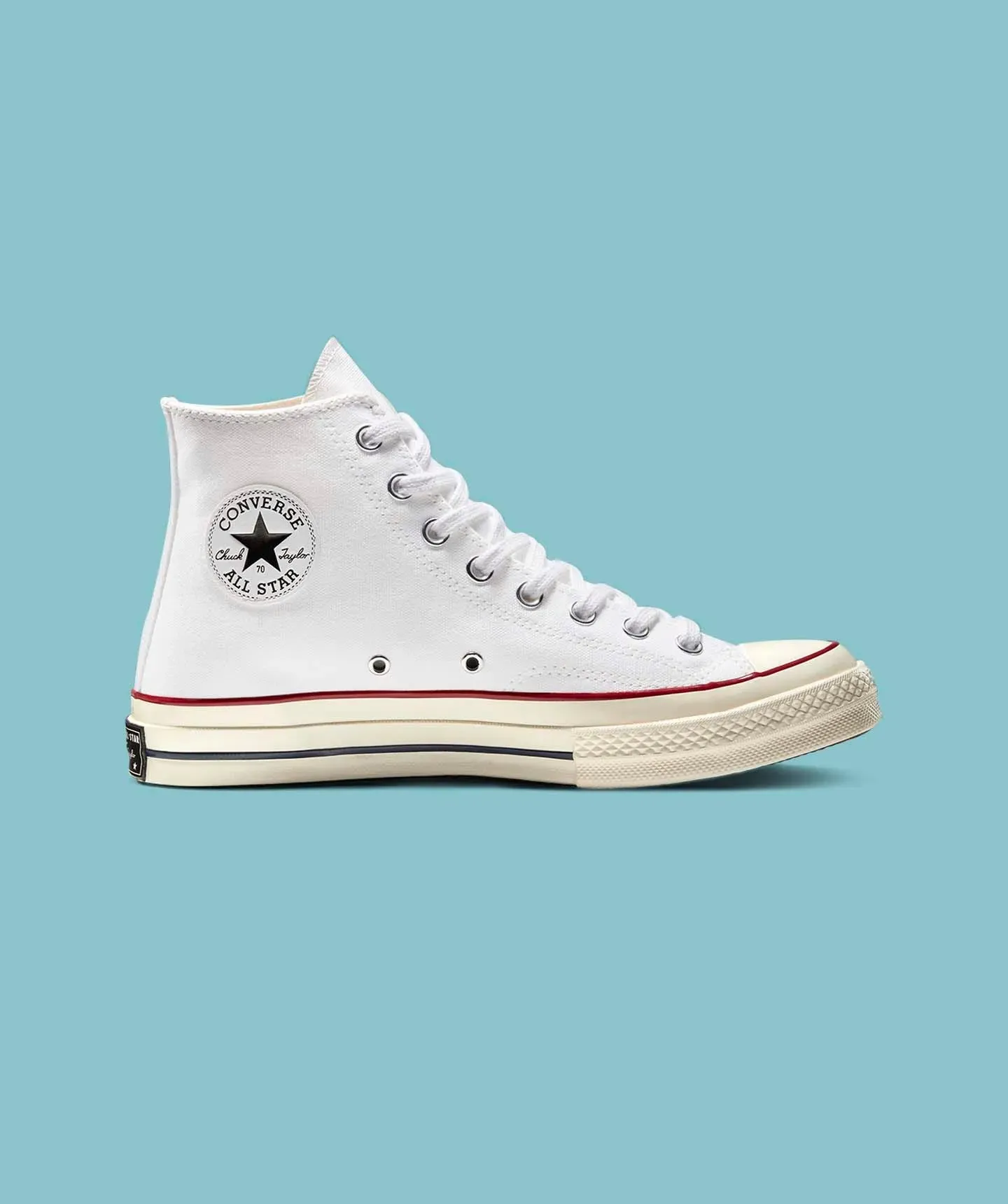 Tenis Converse Chuck 70 Blancos en Bota de Lona Unisex