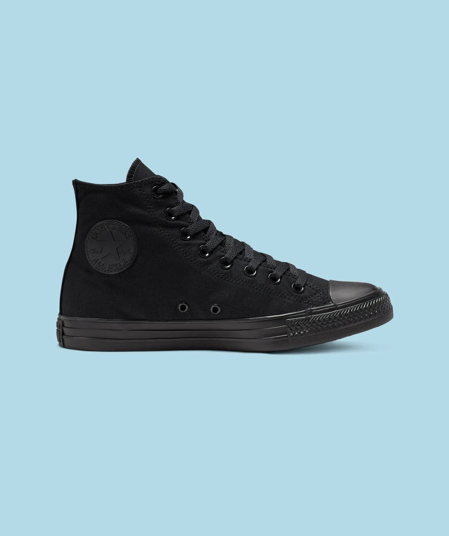 Tenis Converse Chuck Taylor All Star Negros en Bota de Lona Unisex-1