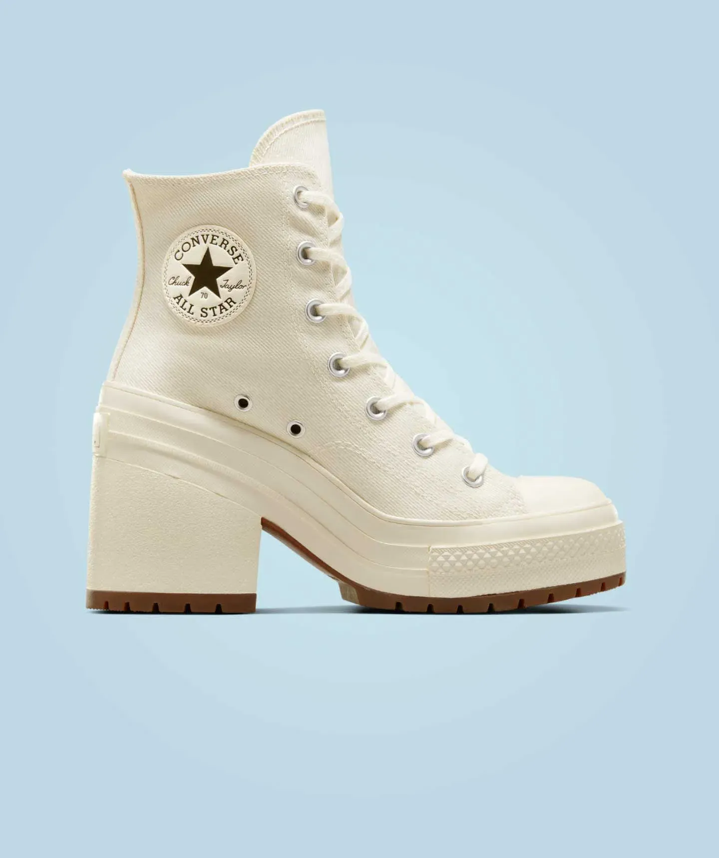 Tenis Converse Chuck 70 De Luxe Heel Beige en Bota de Poliéster para Mujer