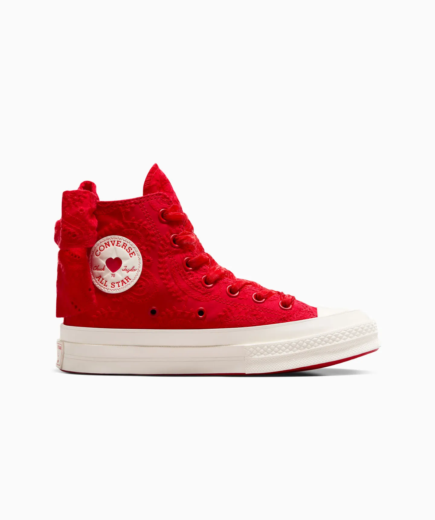 Tenis Converse Chuck 70 Rojos en Bota de Algodón para Mujer