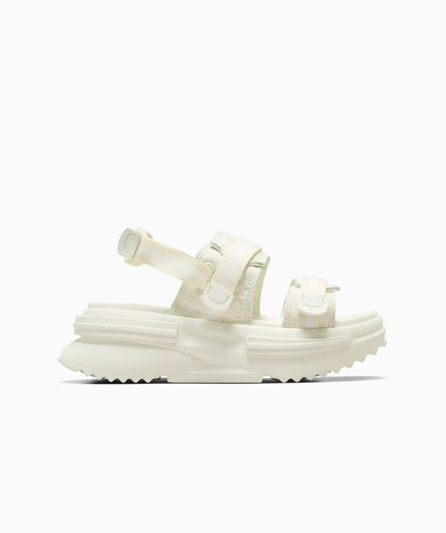 Sandalia Converse de Plataforma Run Star Utility Sandal Blanco Slip On de Piel Unisex