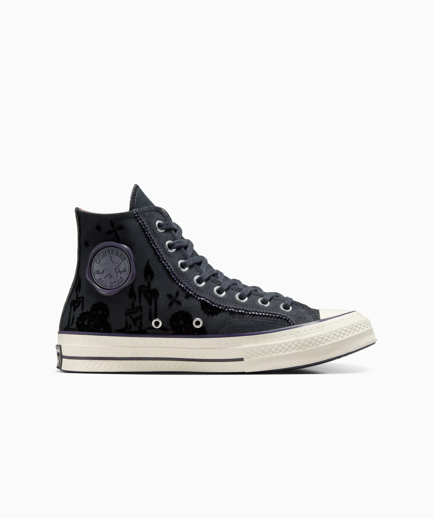 Tenis Converse Día de Muertos Chuck 70 Negros en Bota de Lona Unisex