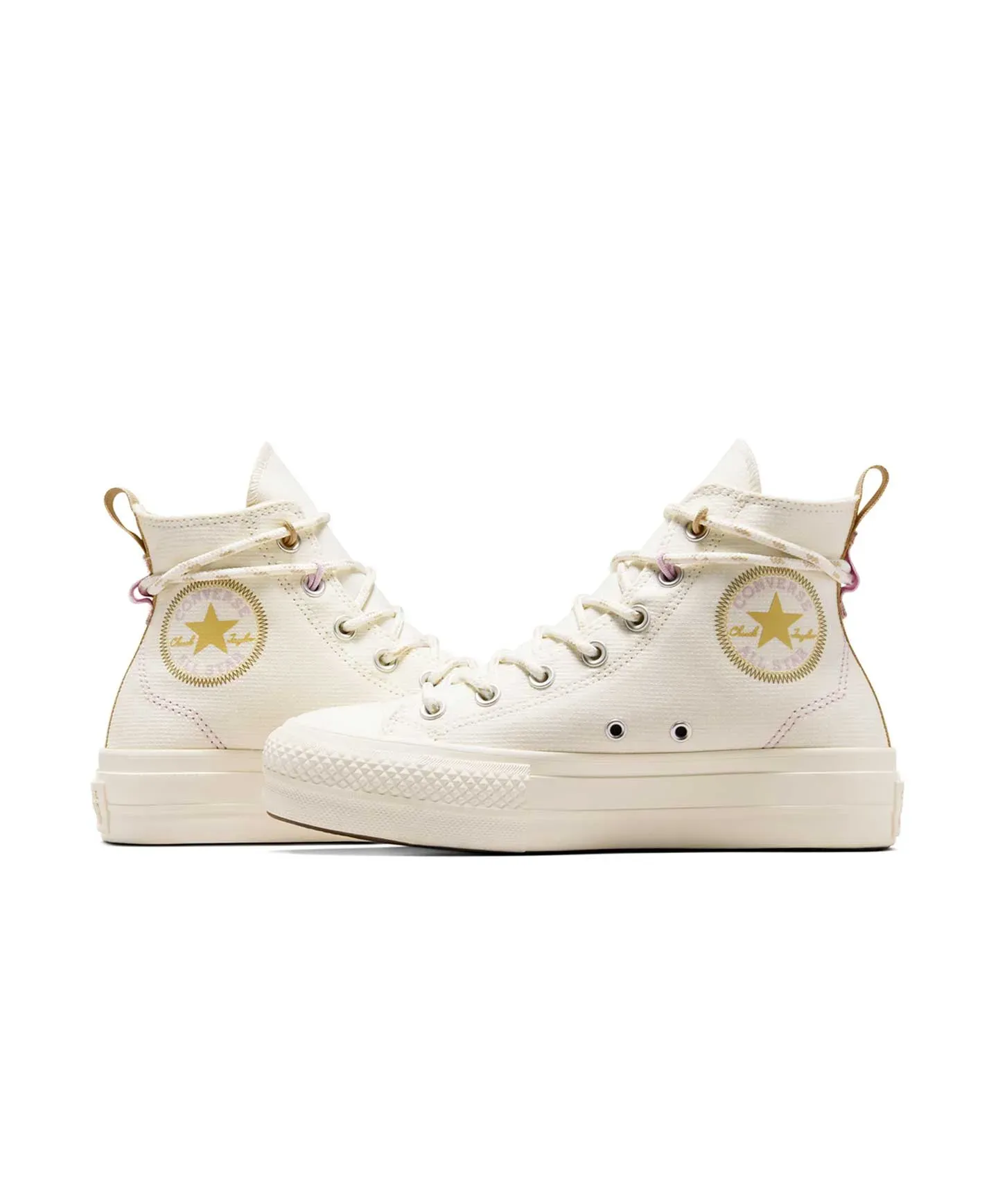 Tenis Converse de Plataforma Lift Beige en Bota de Algodón para Mujer