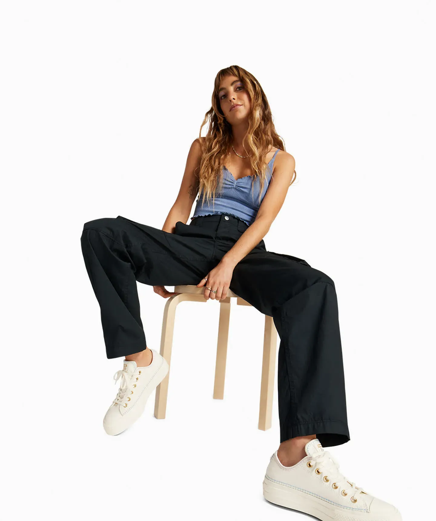 Tenis Converse de Plataforma Lift Blancos en Choclo de Algodón para Mujer