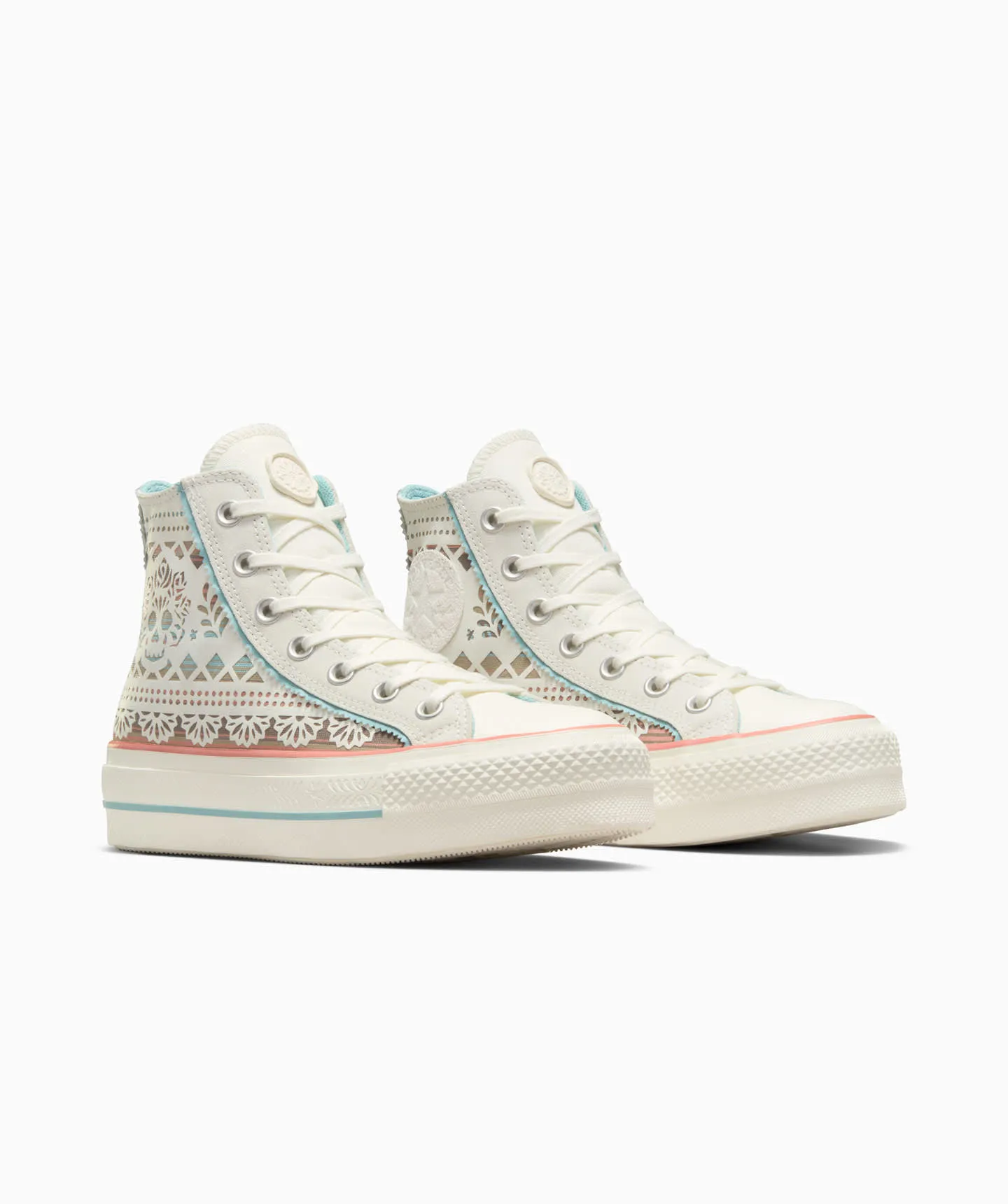 Tenis Converse Día de Muertos Lift Multicolor en Bota de Lona Unisex