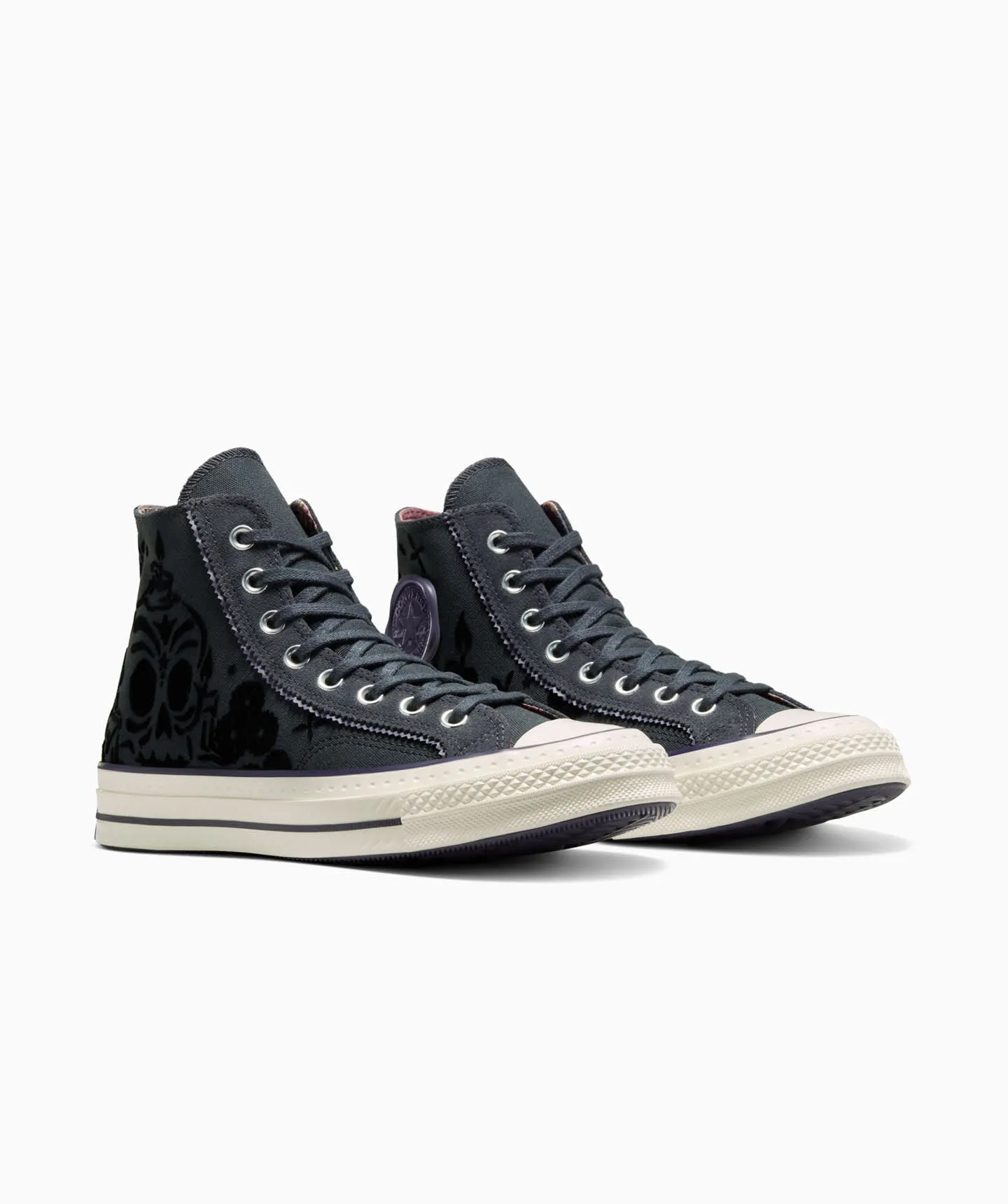 Tenis Converse Día de Muertos Chuck 70 Negros en Bota de Lona Unisex
