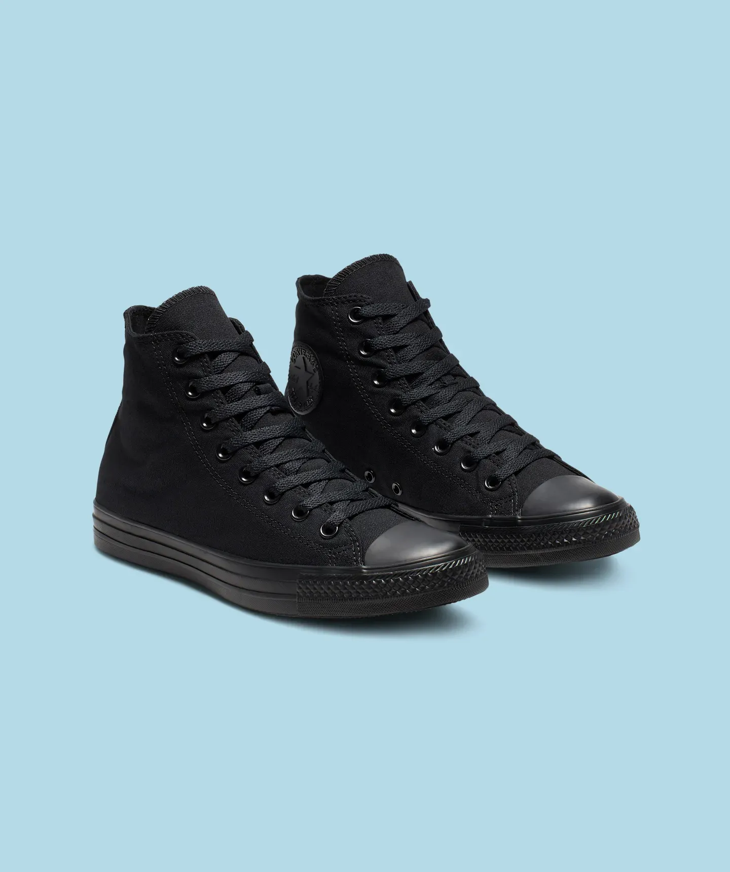Tenis Converse Chuck Taylor All Star Negros en Bota de Lona Unisex-1