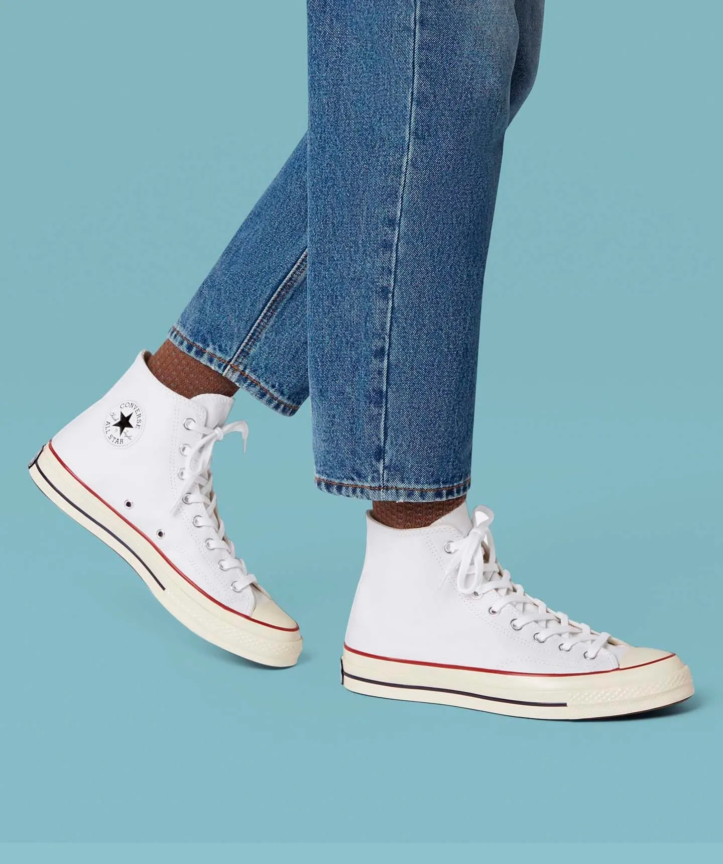 Tenis Converse Chuck 70 Blancos en Bota de Lona Unisex