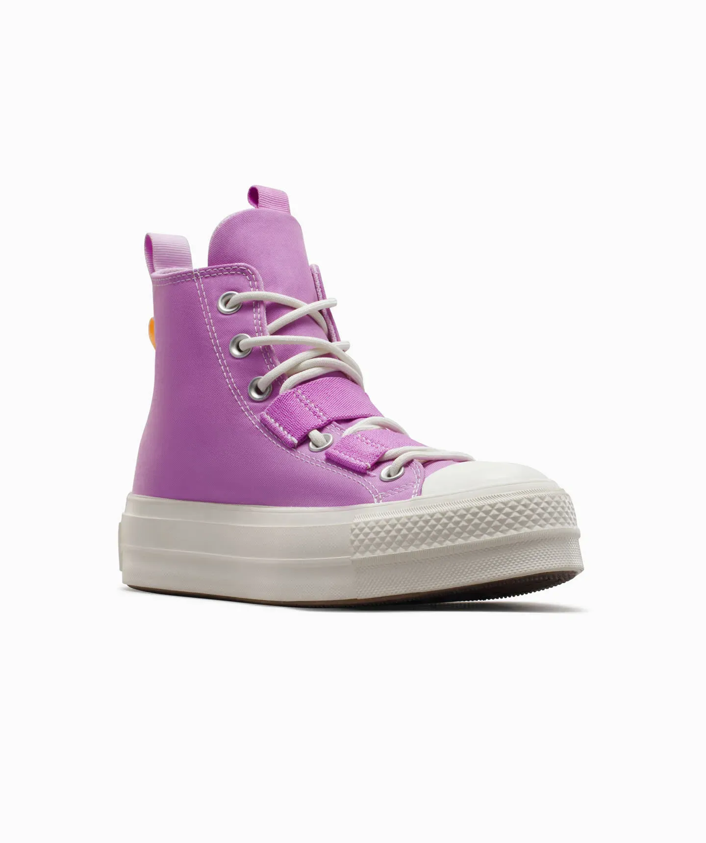 Tenis Converse de Plataforma Lift Lilas en Bota de Nylon para Mujer