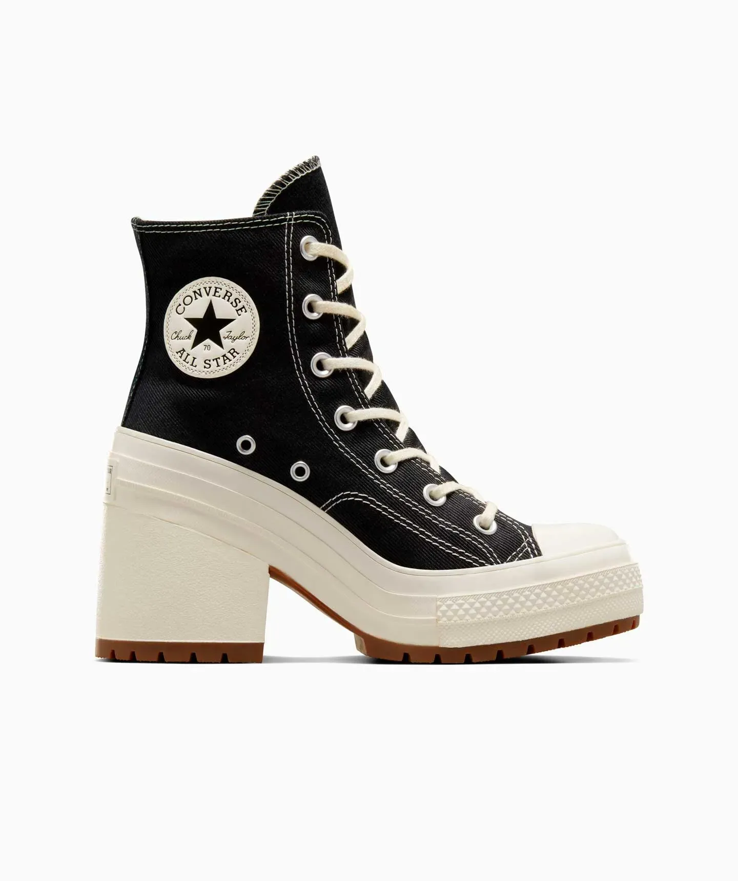 Tenis Converse Chuck Taylor De Luxe Heel Negros en Bota de Lona para Mujer