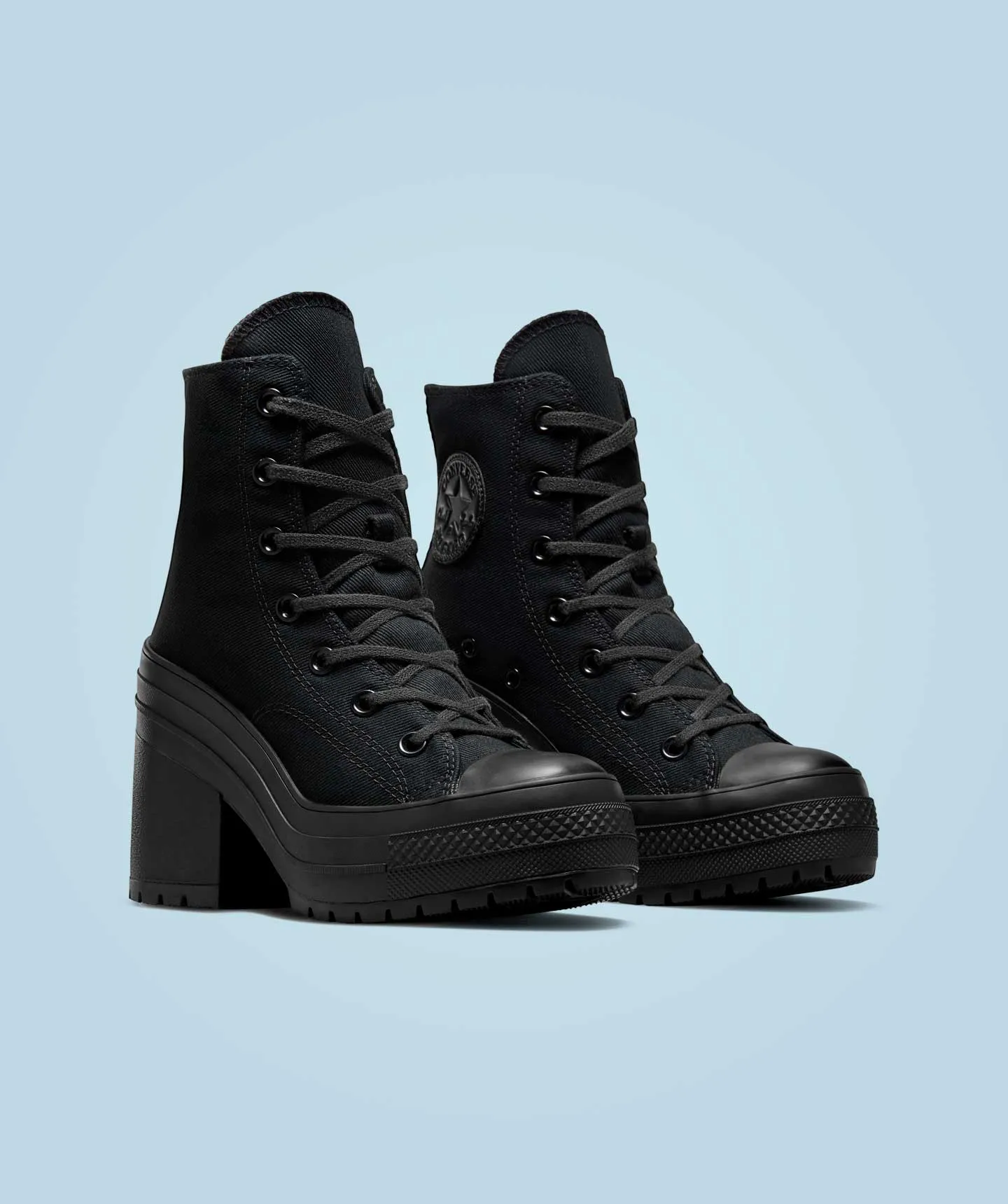 Tenis Converse Chuck 70 De Luxe Heel Negros en Bota de Tela para Mujer