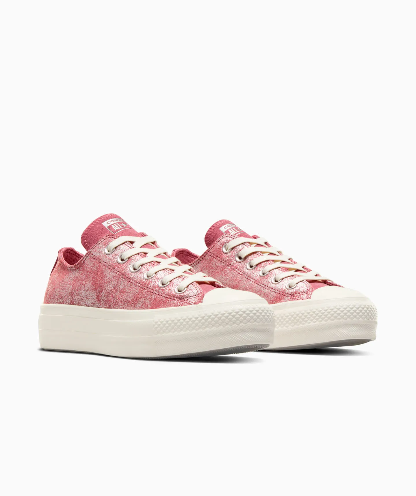 Tenis Converse de Plataforma Lift Rosas en Choclo de Gamuza para Mujer