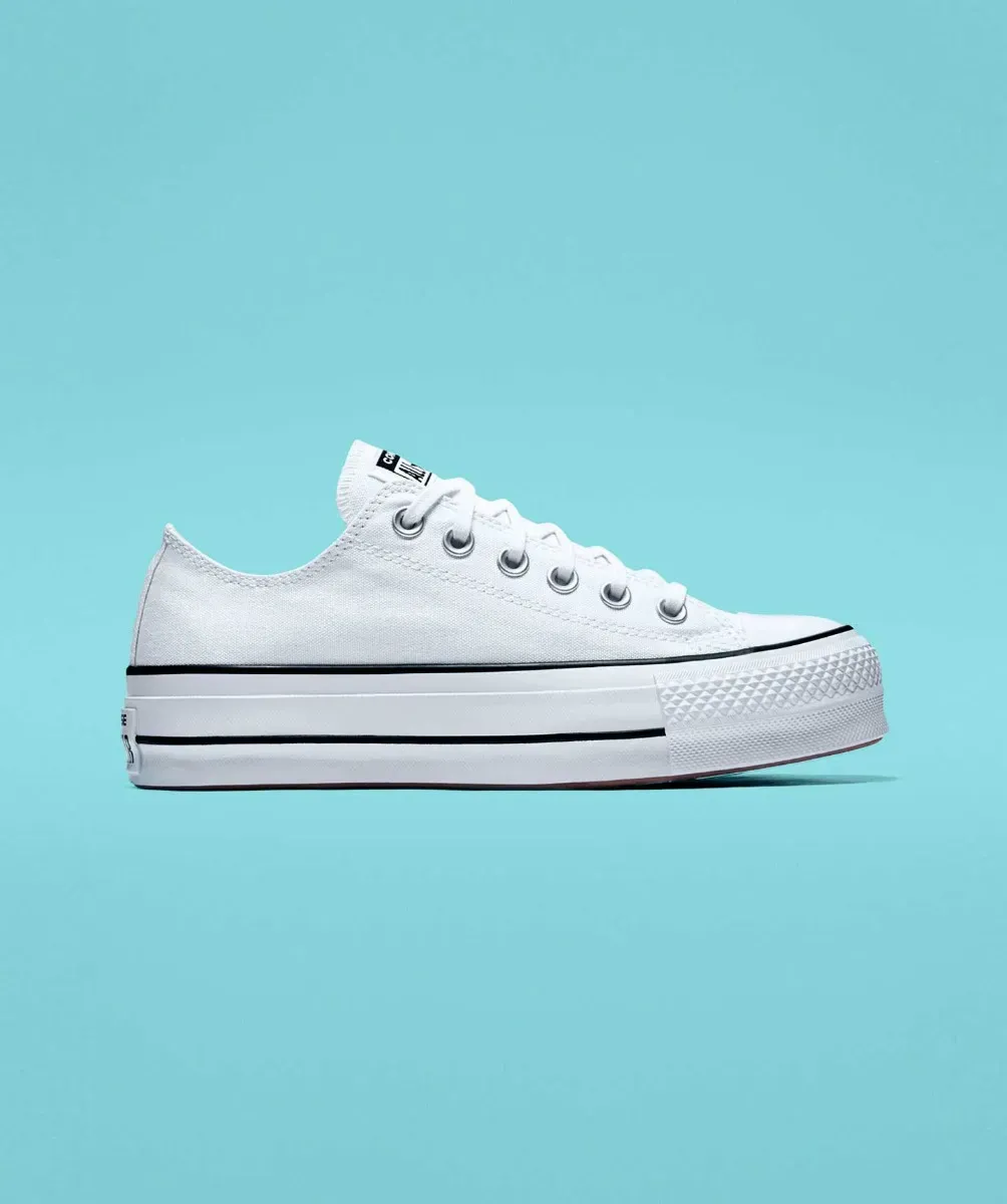 Tenis Converse de Plataforma Lift Blancos en Choclo de Lona para Mujer