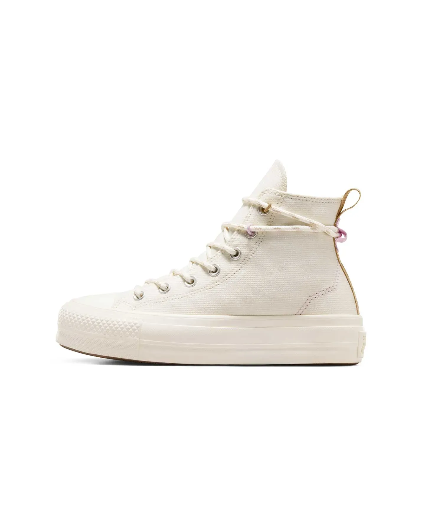 Tenis Converse de Plataforma Lift Beige en Bota de Algodón para Mujer