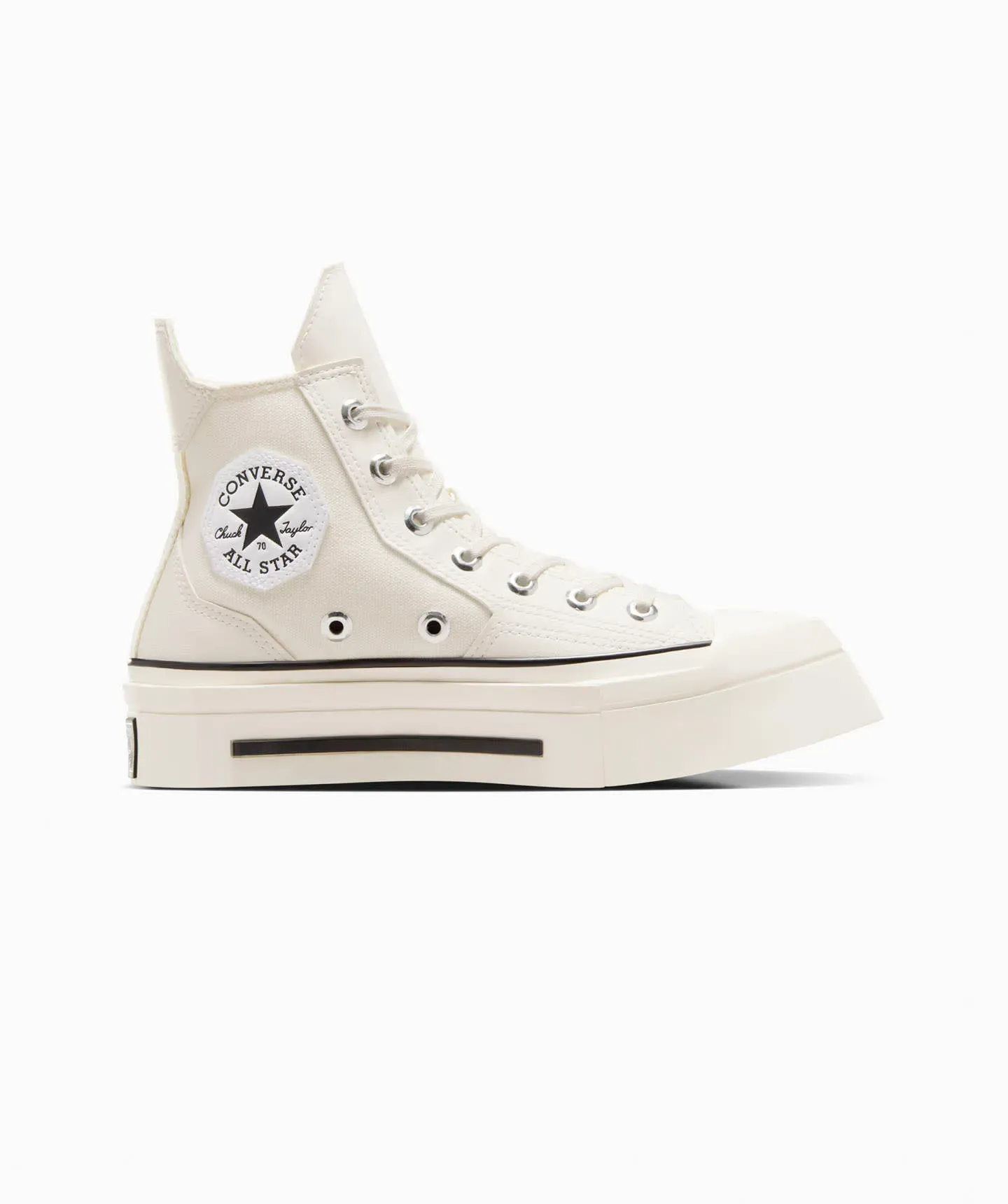 Tenis Converse de Plataforma Chuck 70 De Luxe Squared Blancos en Bota de Lona para Mujer