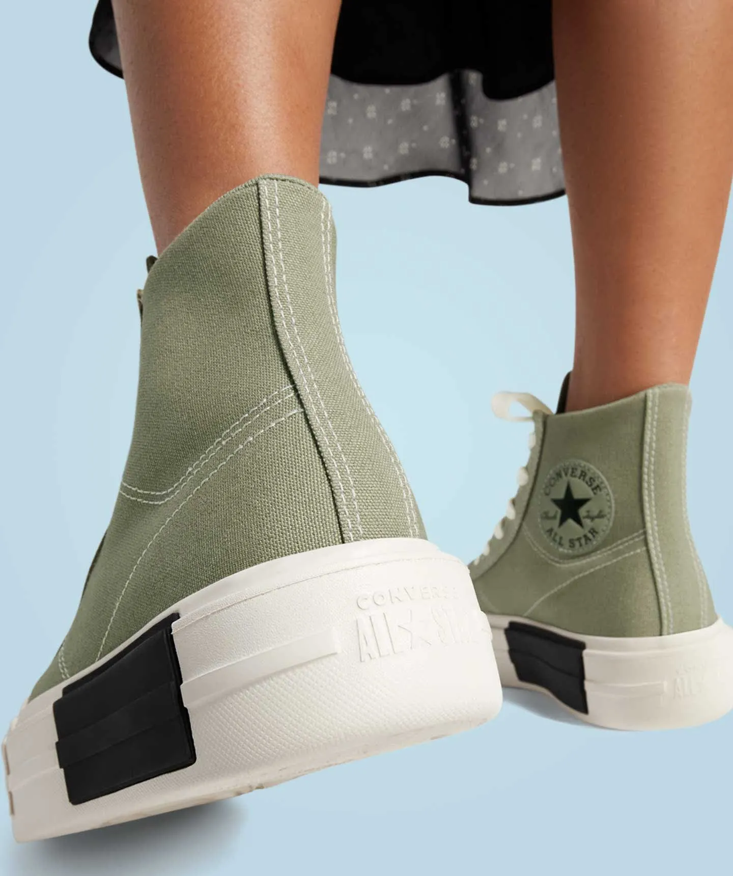 Tenis Converse Chuck Taylor Cruise Verdes en Bota de Lona para Mujer