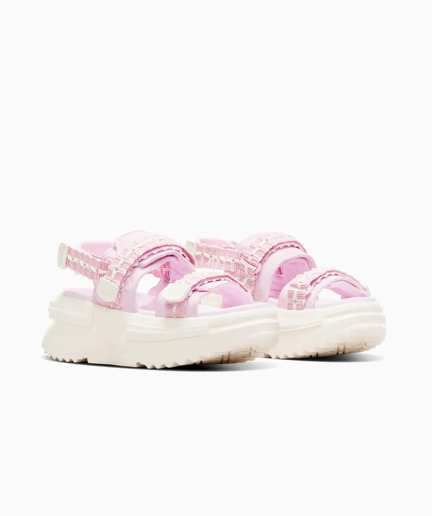 Sandalia Converse de Plataforma Run Star Utility Sandal Rosa Slip On de Piel para Mujer