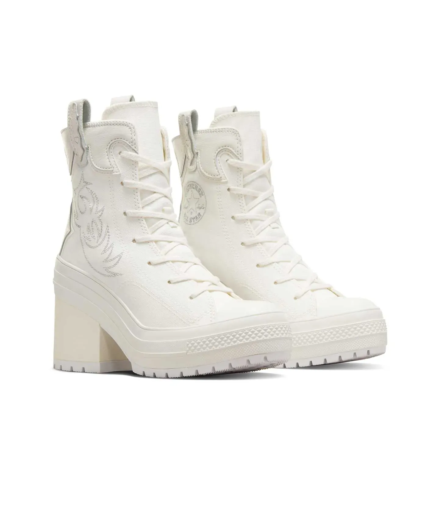 Tenis Converse de Plataforma Chuck 70 Blancos en Bota de Lona para Mujer