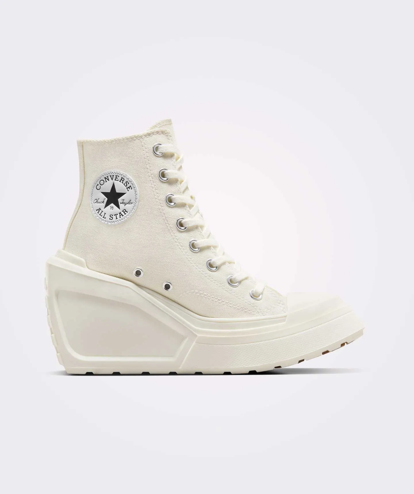 Tenis Converse de Plataforma Chuck 70 De Luxe Wedge Blancos en Bota de Lona para Mujer