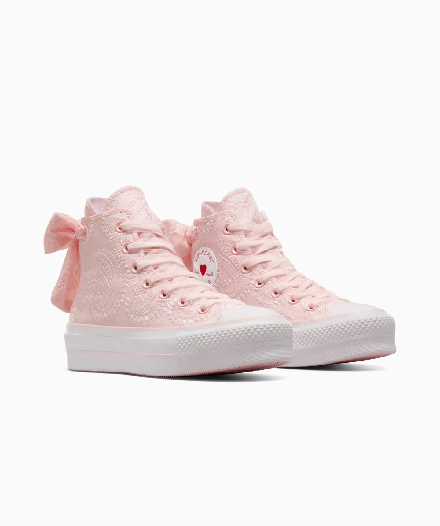 Tenis Converse de Plataforma Lift Rosas en Bota de Poliéster para Mujer
