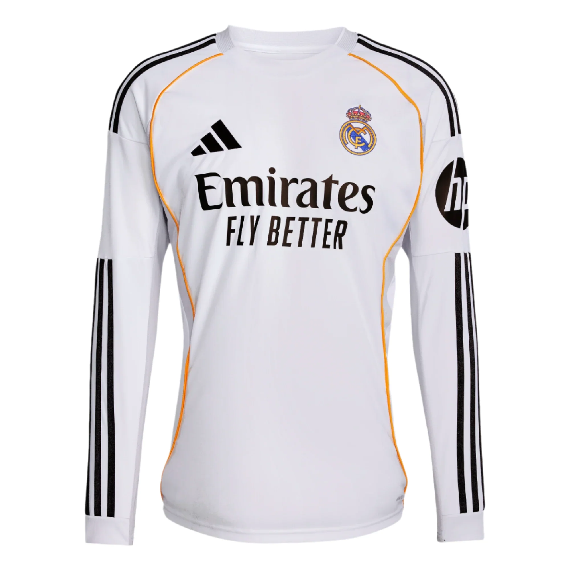 Adidas Real Madrid Long Sleeve Home Stadium Jersey 25/26