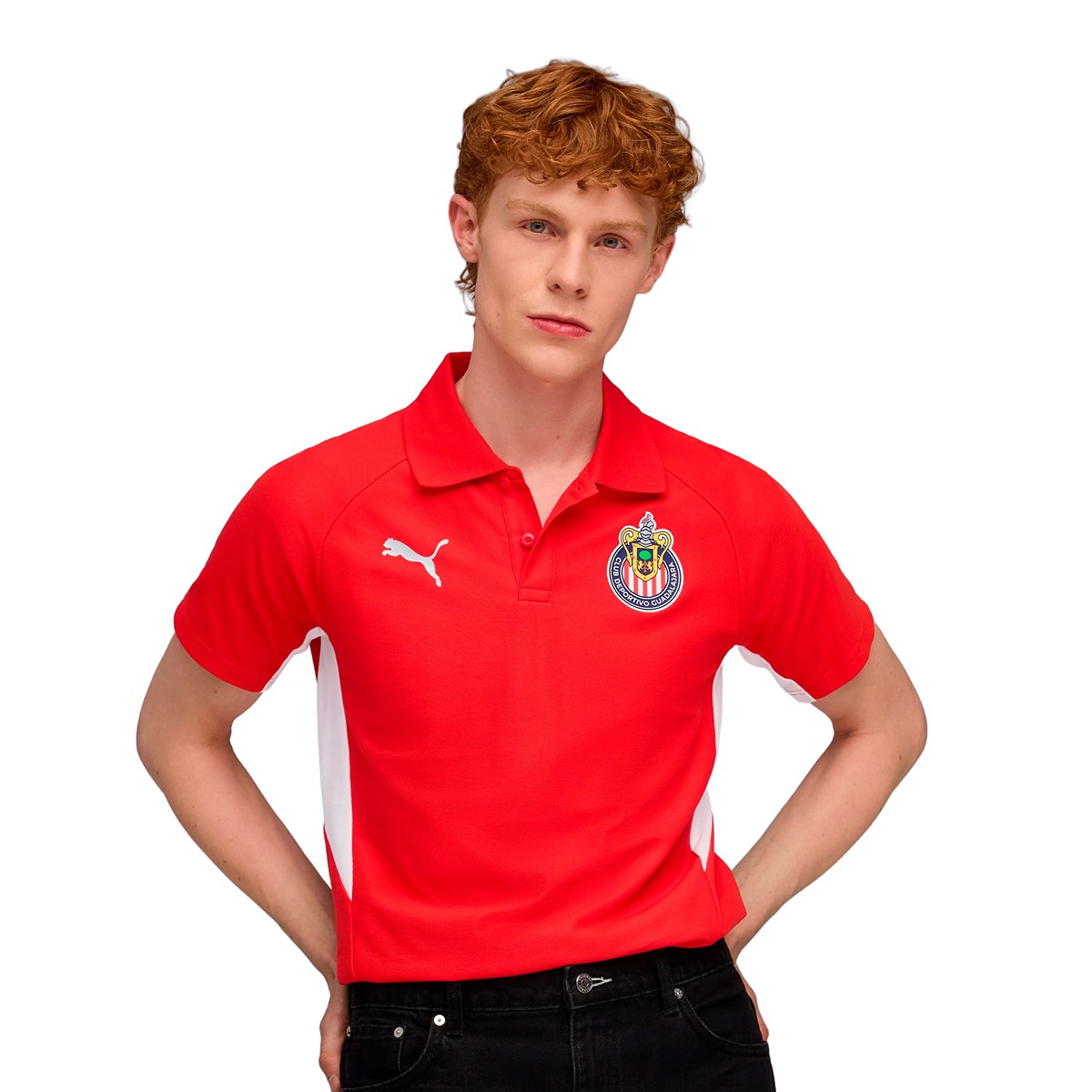 playera polo puma chivas evostripe