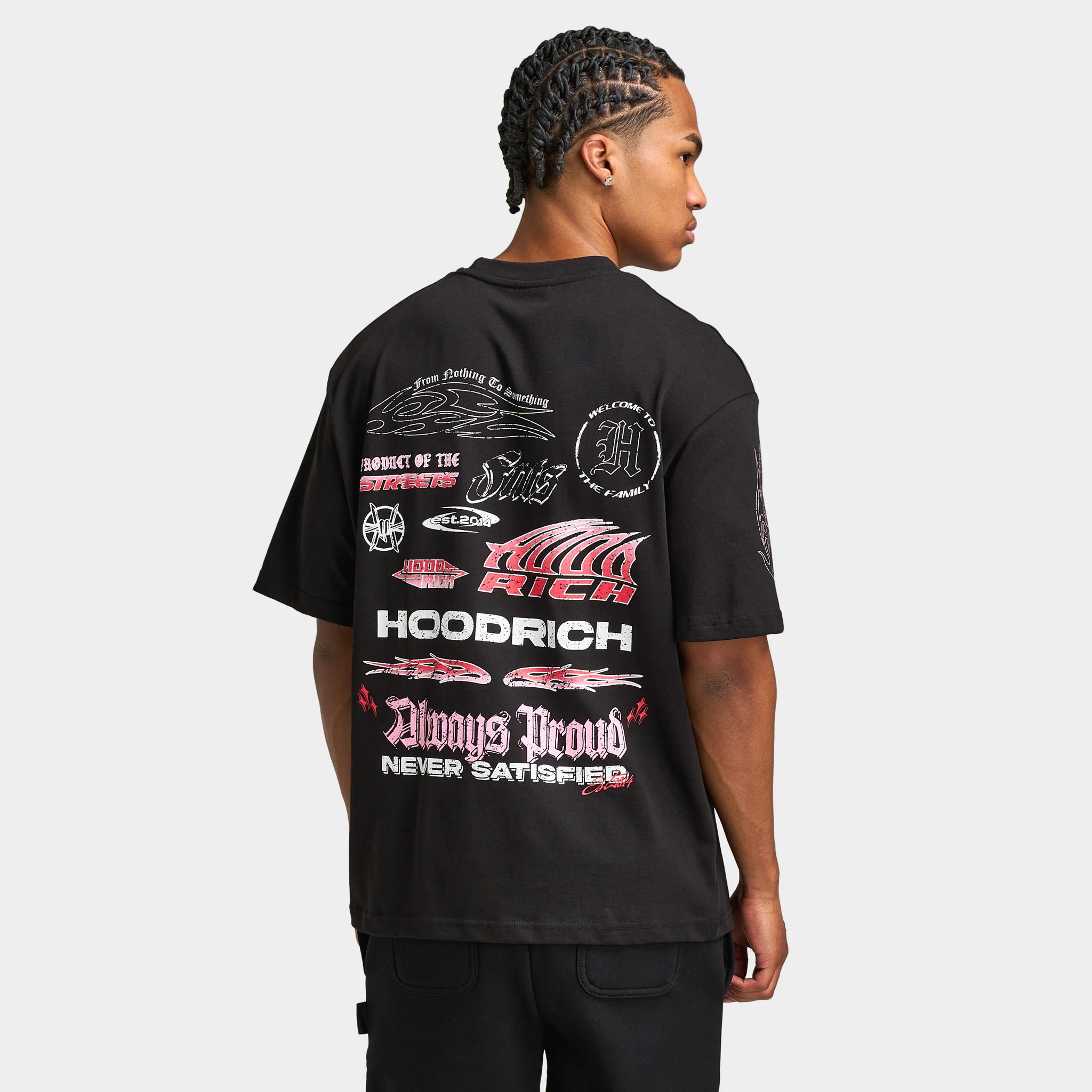 Hoodrich Chroma V2 Oversized T-shirt Black / White - Pink