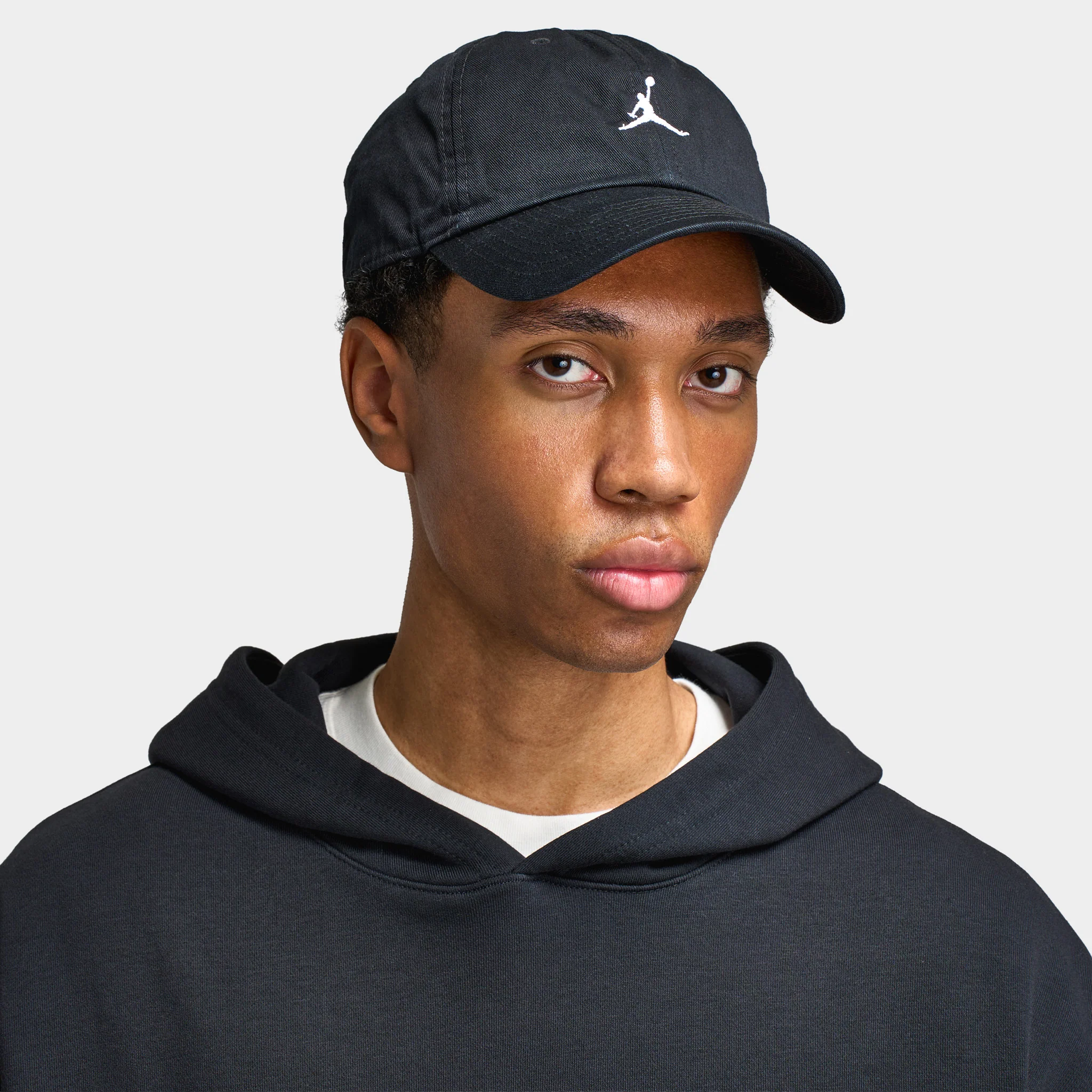 Jordan Club Unstructured Curved-Bill Cap Black / White