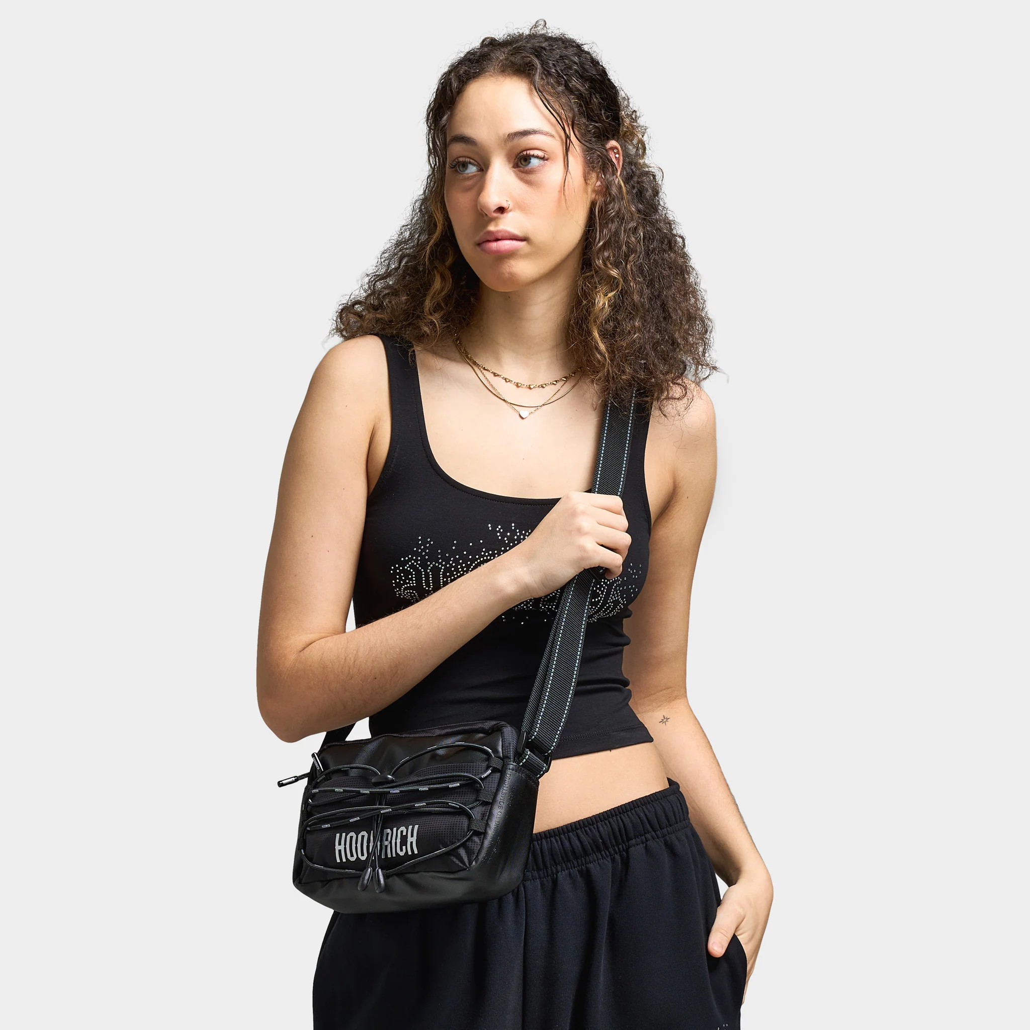 Hoodrich Peak Crossbody Bag Black / White - Reflective