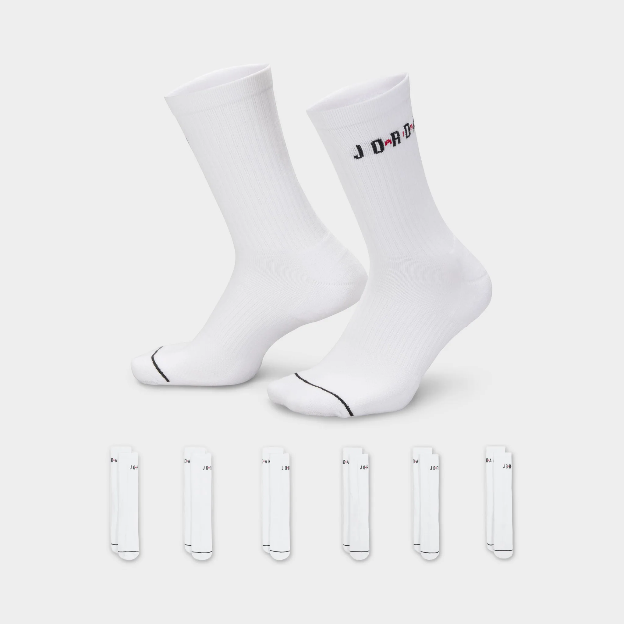 Jordan Everyday Crew Socks (6 Pack) / White