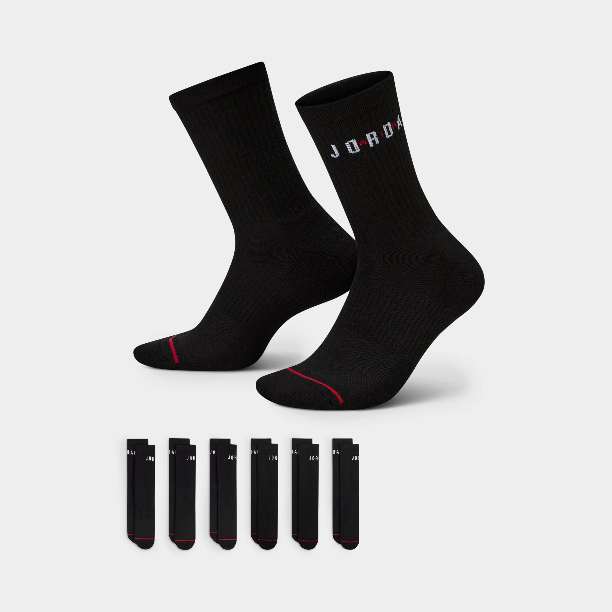 Jordan Everyday Crew Socks (6 Pack) / Black